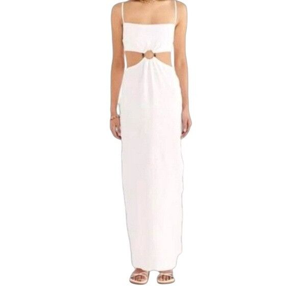 Other Revolve Rumer Small Linen Avalon Tortoise Ring Cutout Maxi W Size S / US 4 / IT 40 - 1 Thumbnail
