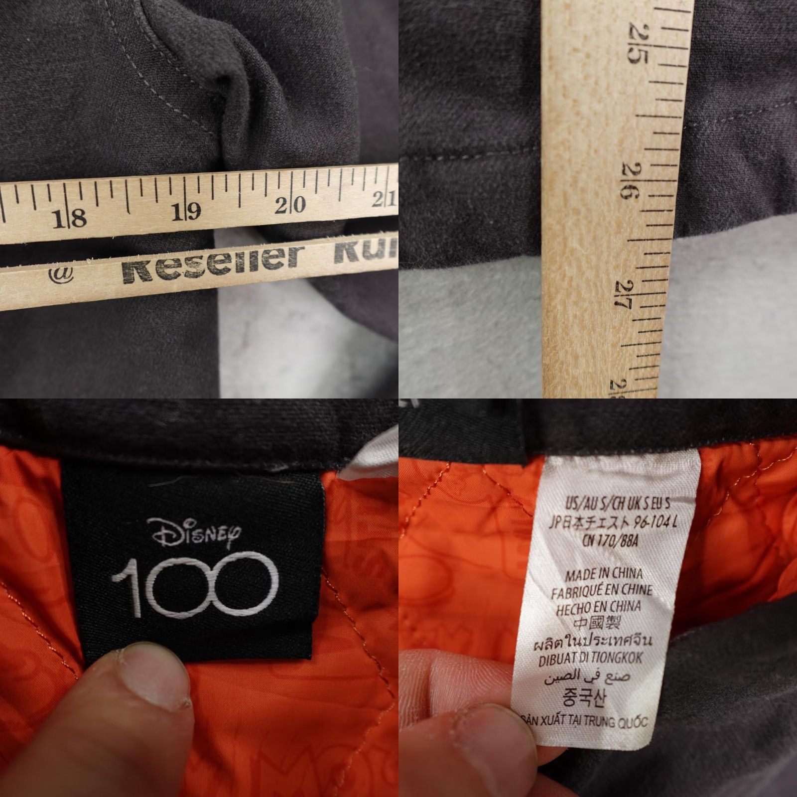 Disney Disney Jacket Mens Small Gray Quilted Lined Mickey Mouse Shirt Shacket Button Up Size US S / EU 44-46 / 1 - 8 Thumbnail