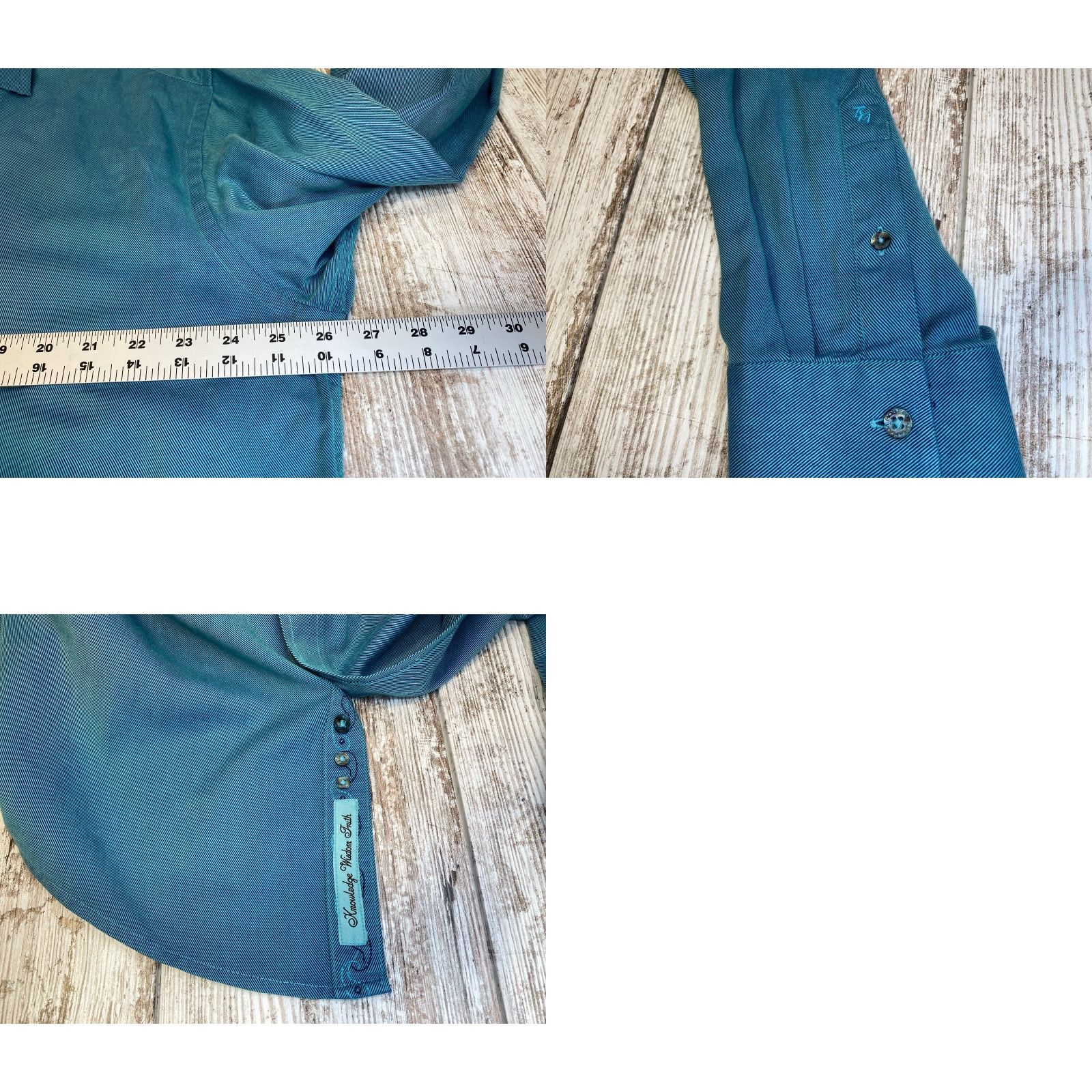 Robert Graham Robert Graham Button Down Shirt Men's 2XL Teal 100% Cotton 7298 Size US XXL / EU 58 / 5 - 8 Thumbnail