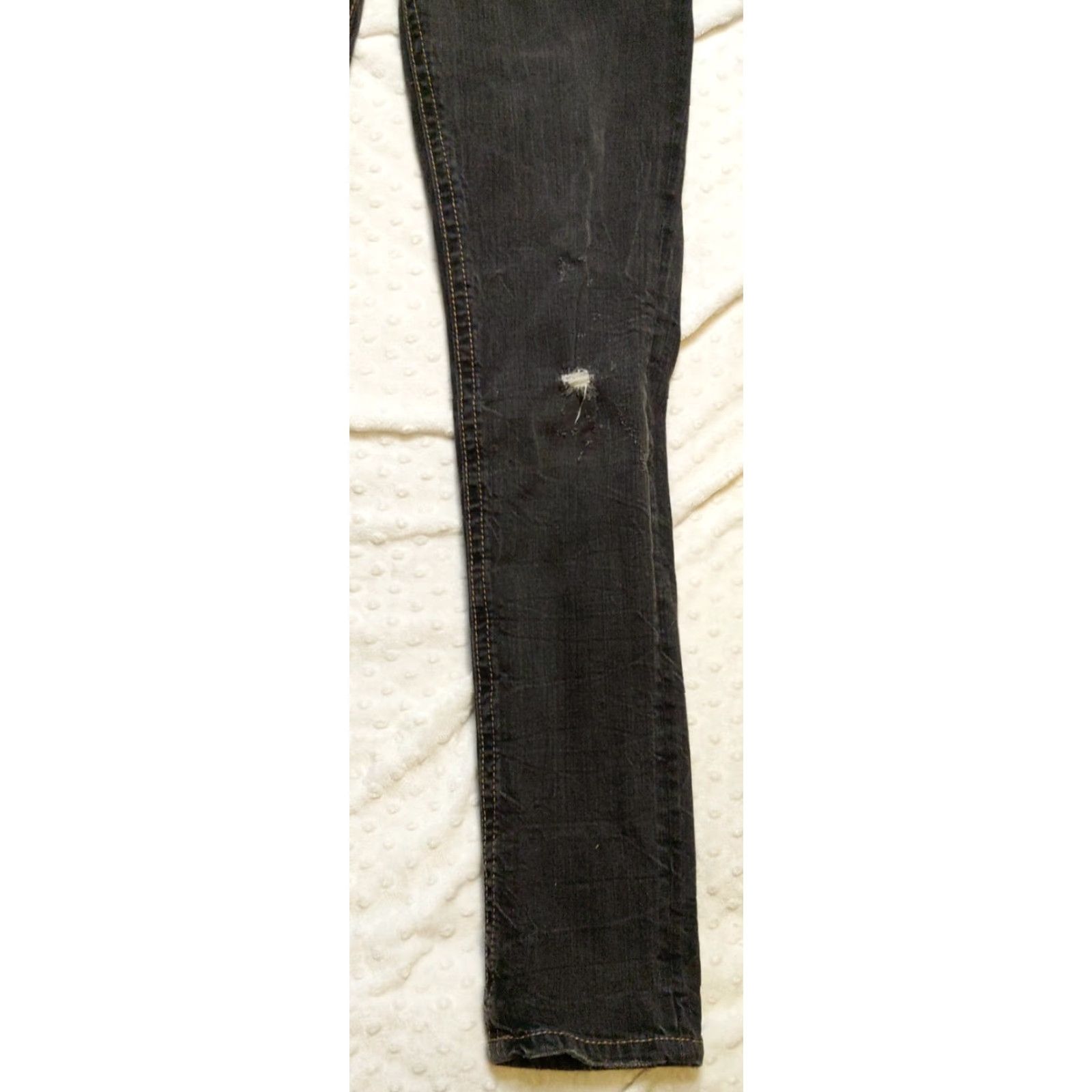 Denime Mek DNM Denim Jeans Stockhholm Cigarette Cut Black 5-Pocket Straight 29x34 Mens Vintage Size US 29 - 2 Thumbnail