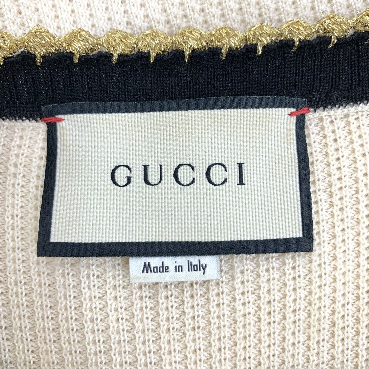 Gucci Gucci Beige Cashmere Long Sleeve Knitwear K26WX Size S / US 4 / IT 40 - 5 Thumbnail