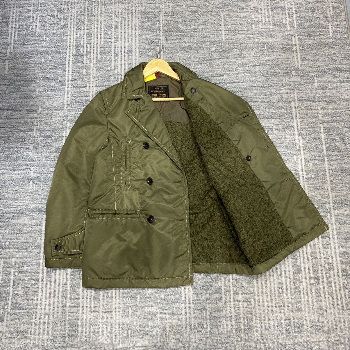 Japanese Brand × Vintage 291295 Trench Double Breast Military Army Quilted Jacket Size US S / EU 44-46 / 1 - 1 Thumbnail
