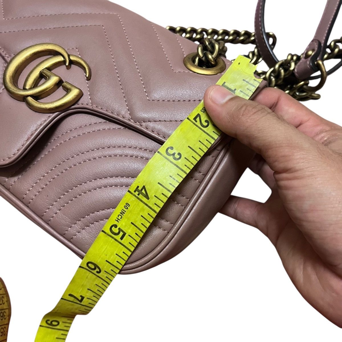 Gucci Gucci GG Marmont Leather Small Bag Shoulder Chain Size ONE SIZE - 14 Thumbnail