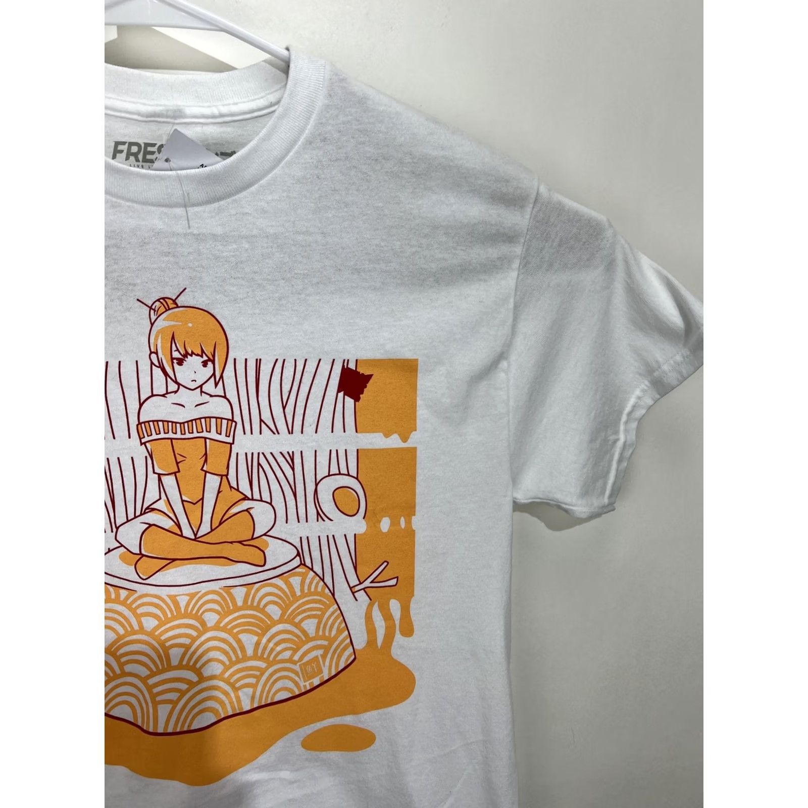 Hot Topic Fresh Tango Anime Ramen White T Shirt Medium Men Regular Size M White Graphic Print NWT Cotton Knit Crew Neck Short Sleeve Vintage No Size US M / EU 48-50 / 2 - 5 Thumbnail