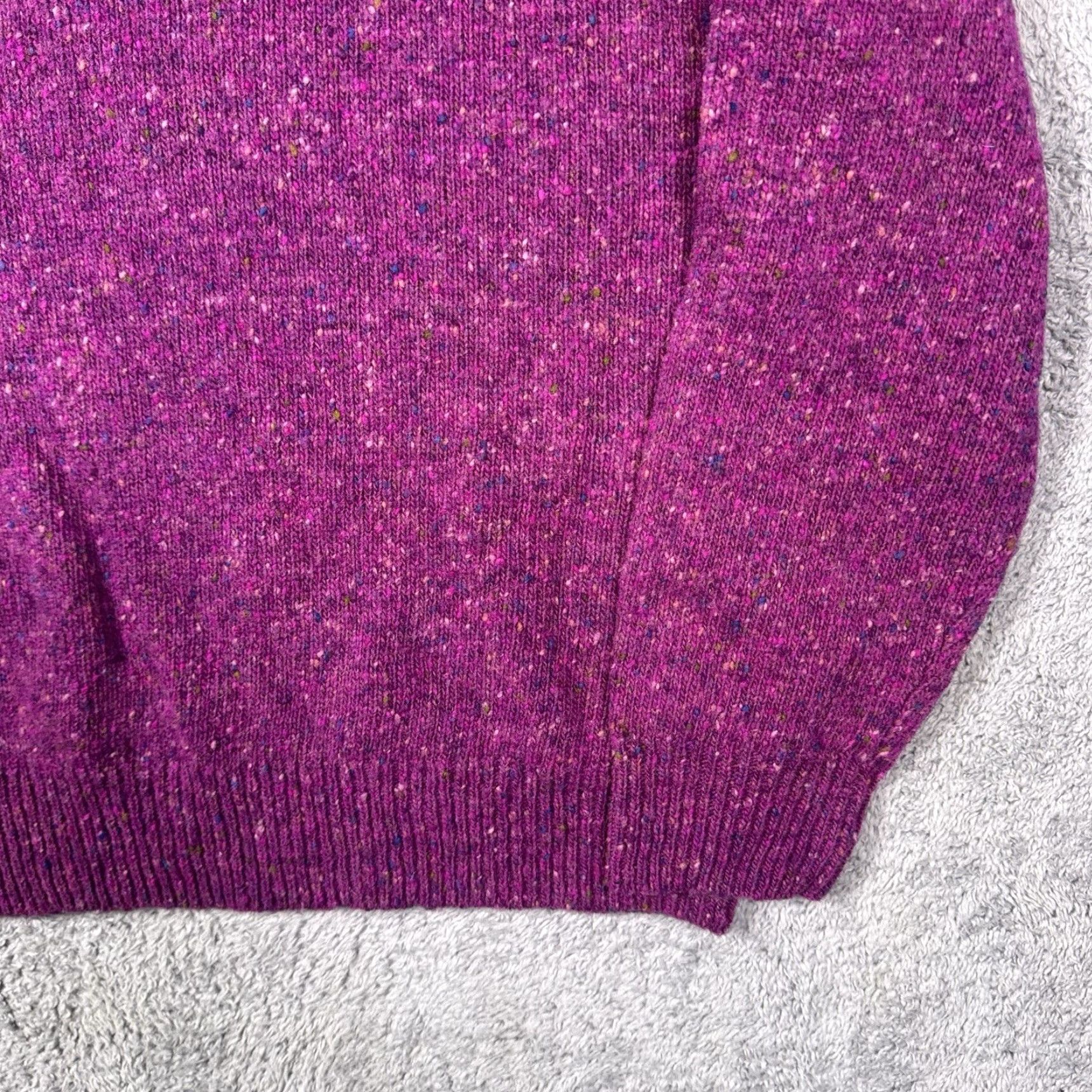 J.Crew VINTAGE J. Crew Irish Donegal Sweater Mens XL 100% Wool Magenta Speckle Crewneck Size US XL / EU 56 / 4 - 3 Thumbnail