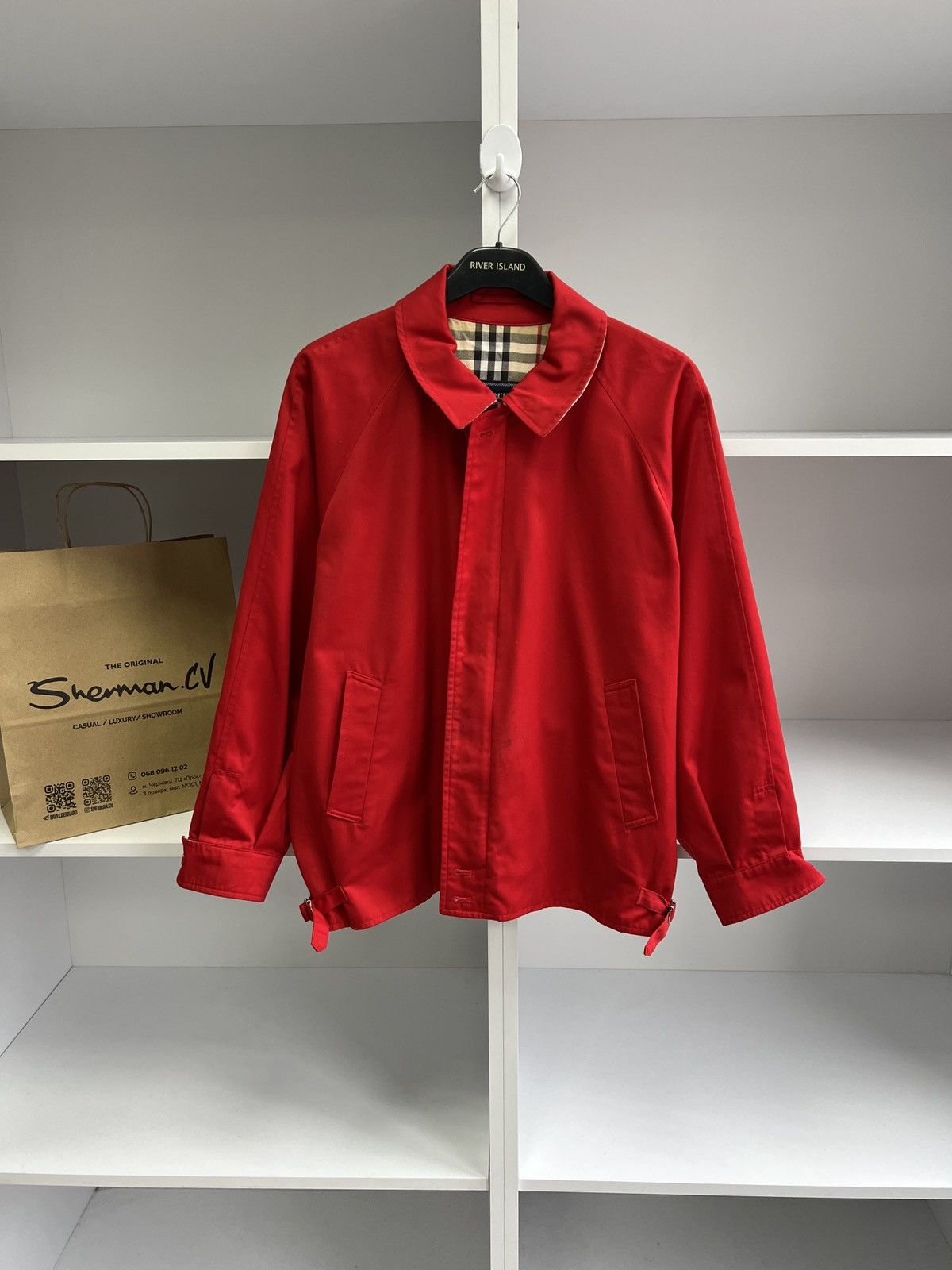 Burberry × Vintage Vintage 90's Burberry Check Bomber Ted Jacket Size US M / EU 48-50 / 2 - 1 Thumbnail