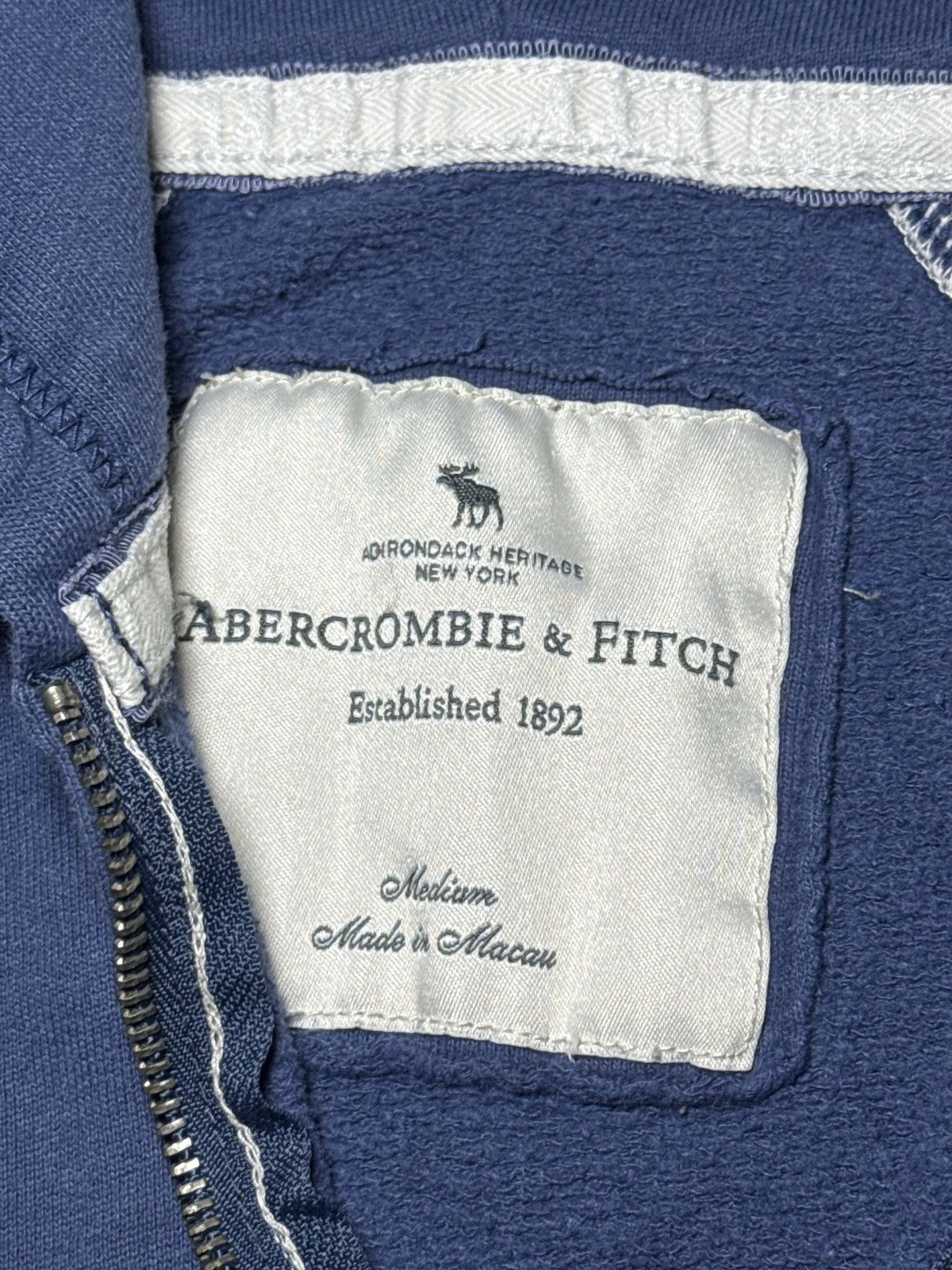 Abercrombie & Fitch Vintage Y2K Abercrombie Fitch Petit Blue Full Zip Hoodie Size M / US 6-8 / IT 42-44 - 3 Thumbnail