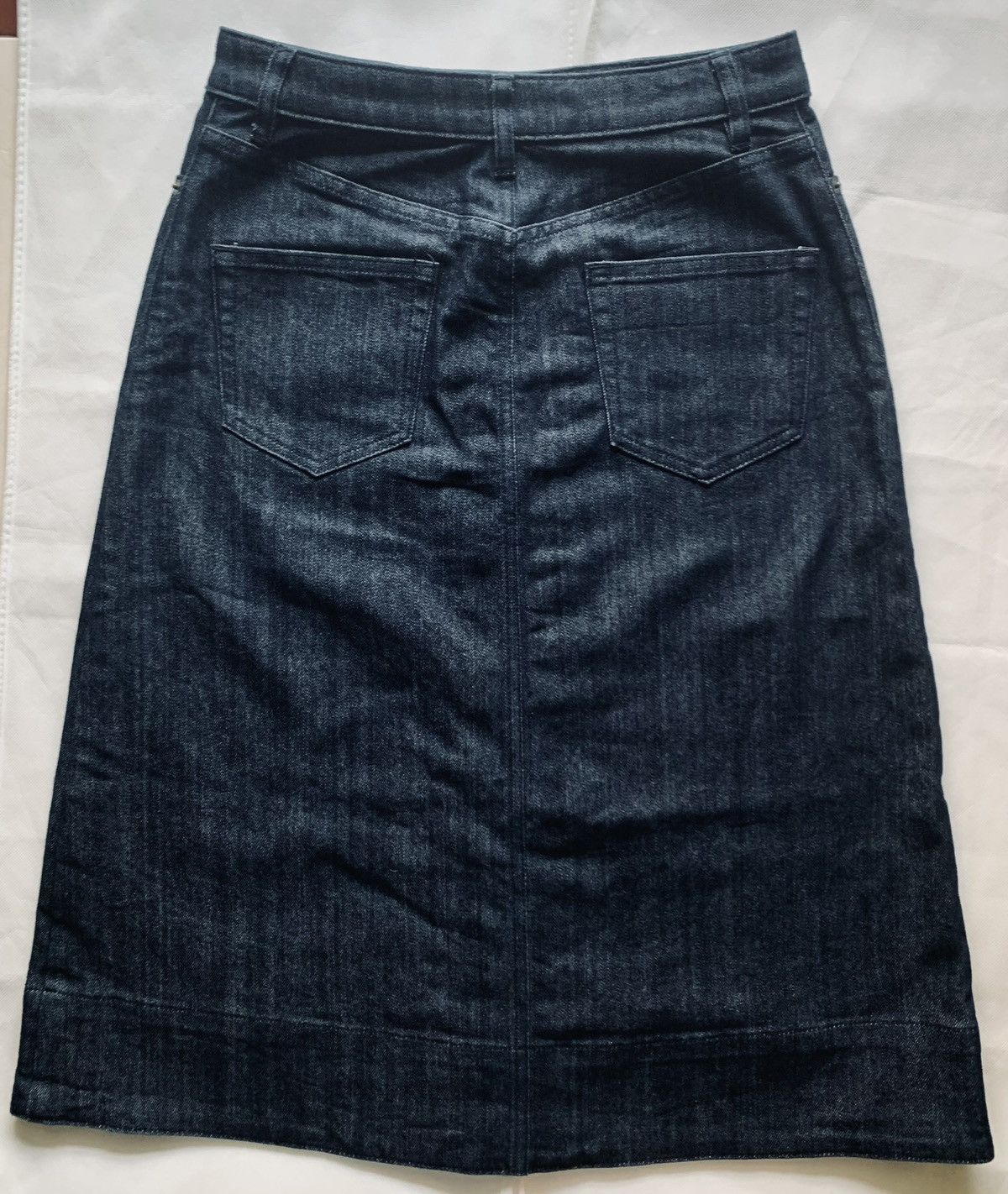 Michael Kors Michael Kors Dk Blue High Rise Button Down A Line Skirt 2 Size 26" / US 2 / IT 38 - 3 Thumbnail