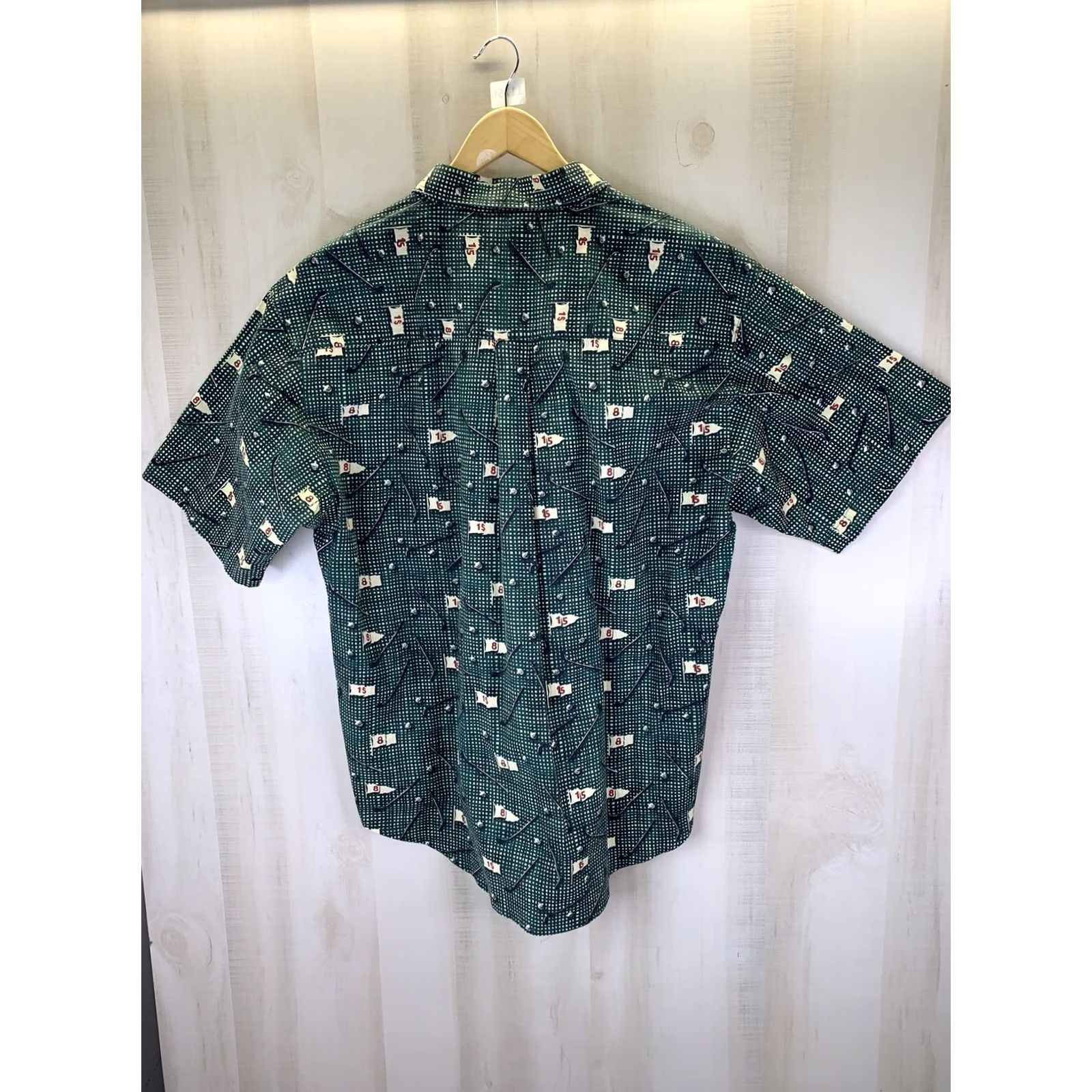 Bugle Boy VINTAGE Bugle Boy All Over Golf Print Cotton Short Sleeve Button Up Mens NWT Size US 33 - 8 Thumbnail