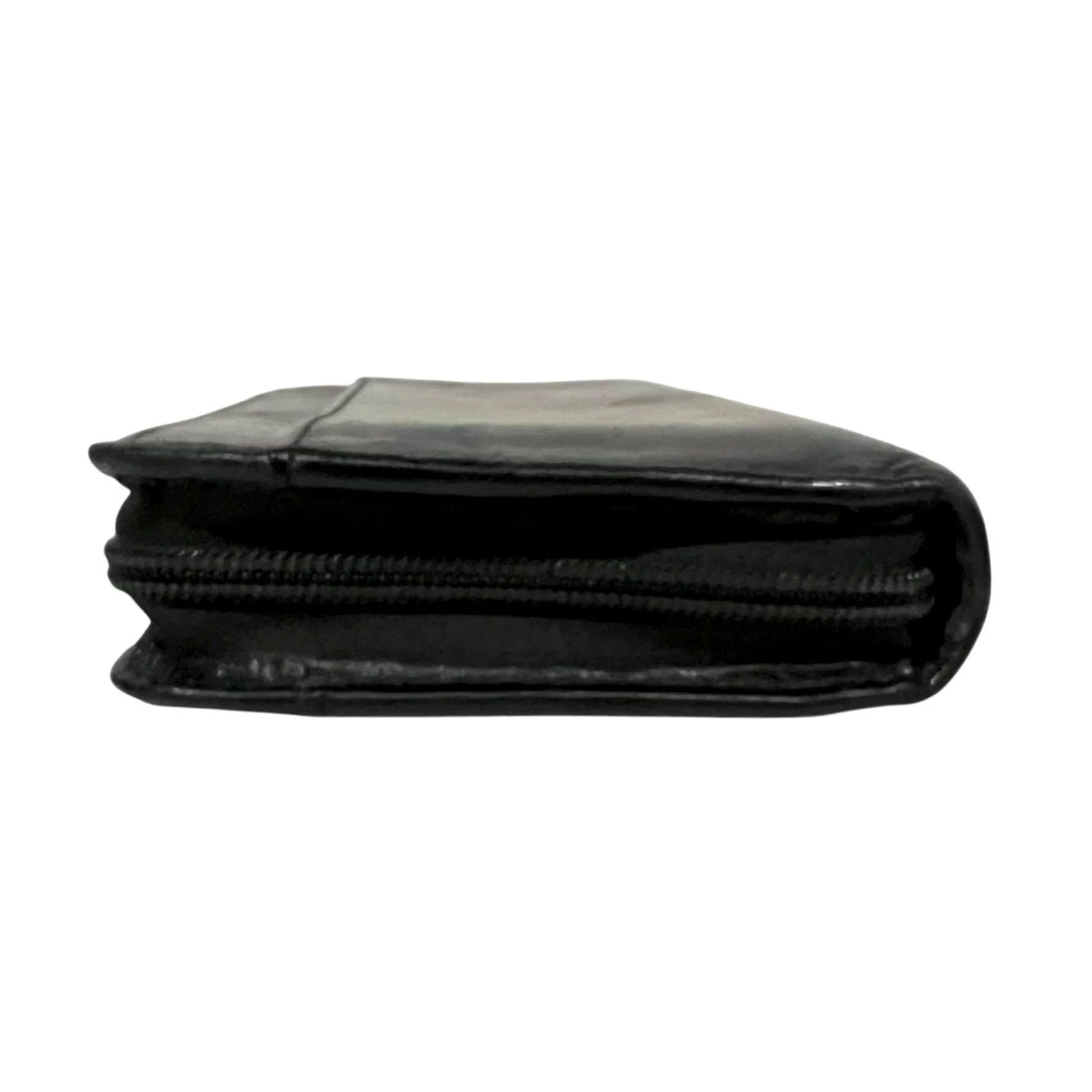 Revenge Levenger Black Full Grain Leather Wallet Zip Around Organizer Made in USA Wallet Unisex Mens Womens 7.5" x 4" x 1" Size ONE SIZE - 5 Thumbnail