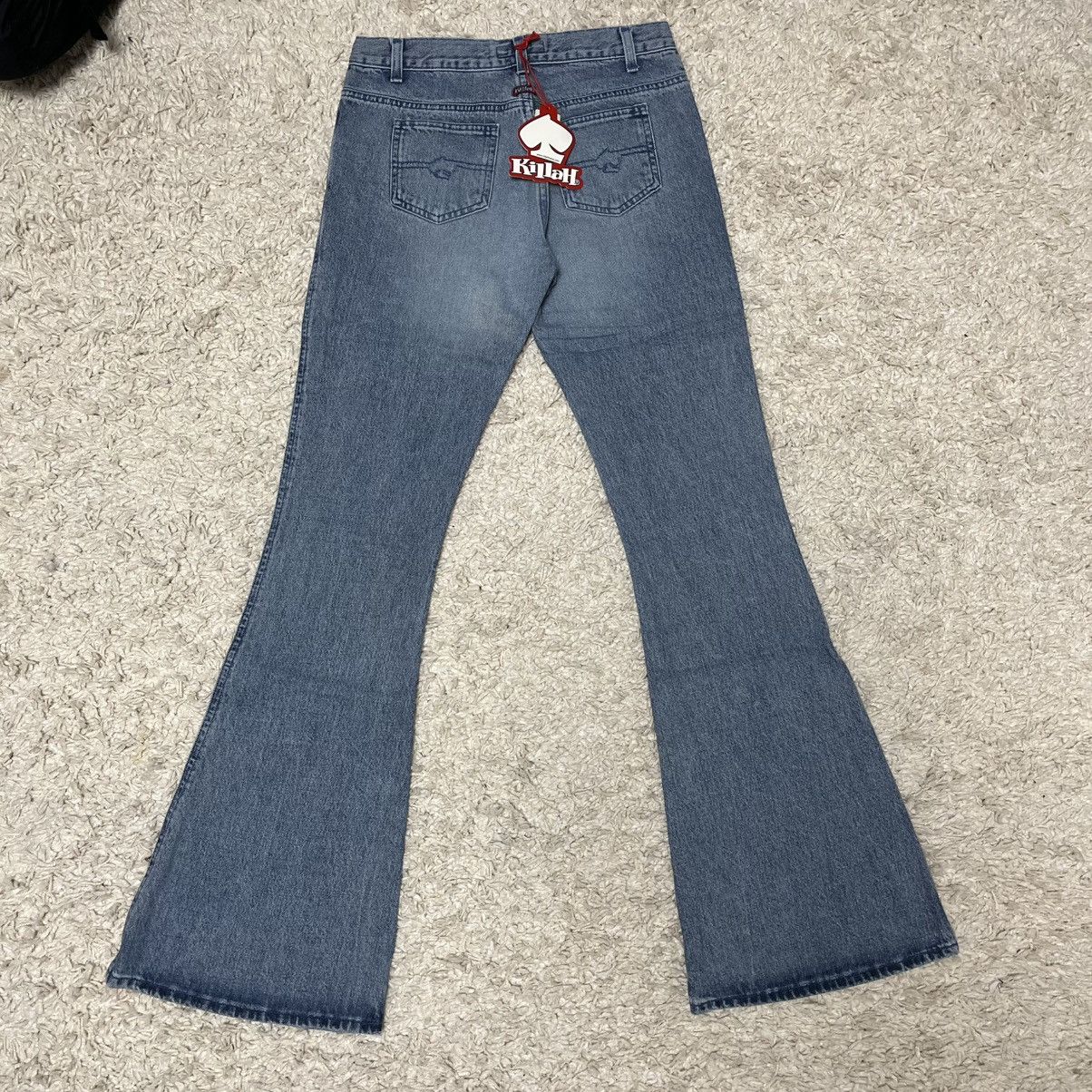 Miss Sixty DEADSTOCK 2000s Killah by Miss Sixty Faded Flare Jeans Size 28" / US 6 / IT 42 - 2 Thumbnail