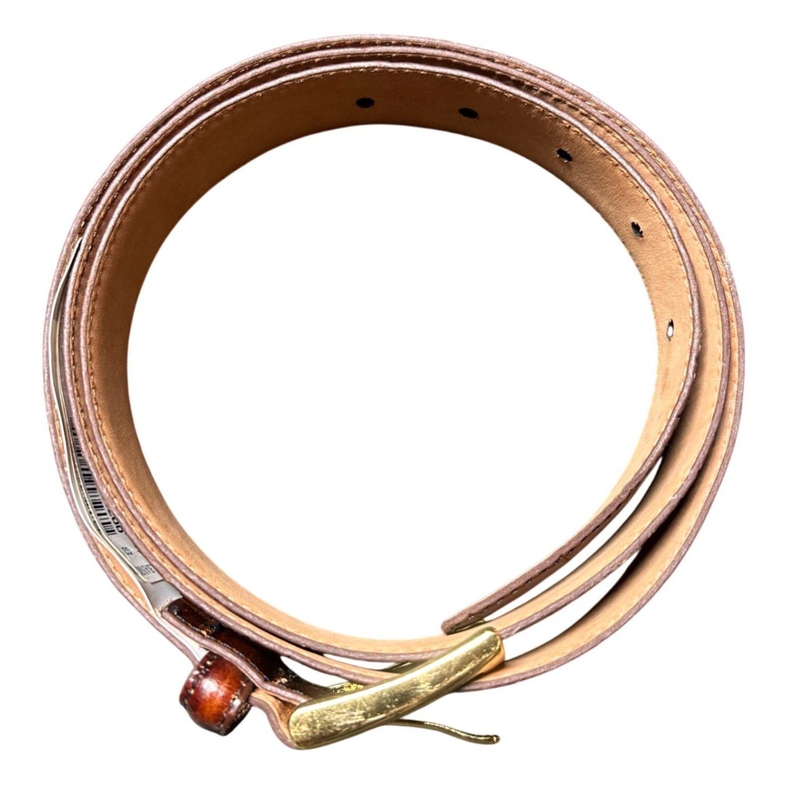 Jos. A. Bank Jos A Bank Brown Crocodile Leather Belt Gold Buckle Size 44 Size 44 - 6 Thumbnail