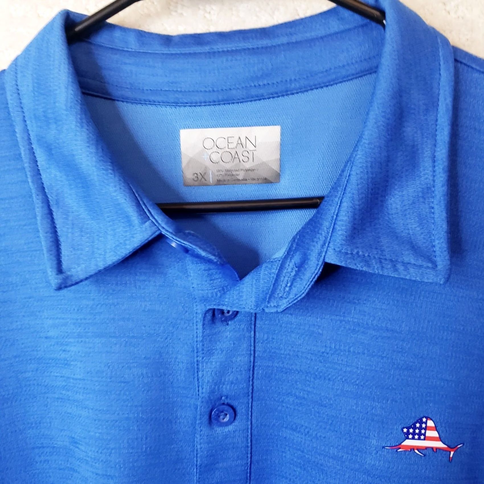 Vintage Ocean & Coast Polo Men's 3XL Short Sleeve Shirt Blue Size US XXL / EU 58 / 5 - 5 Thumbnail