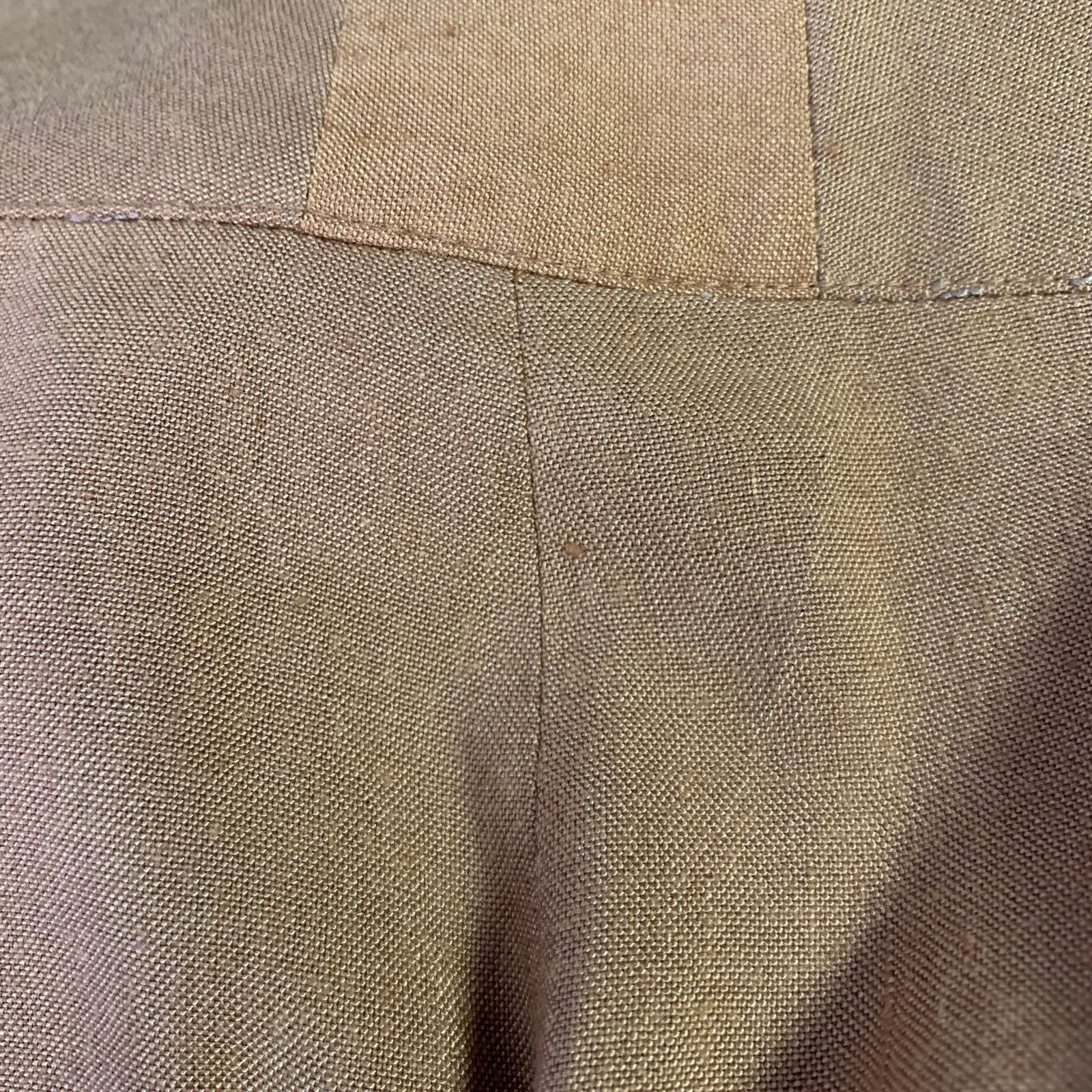 Claude Montana 4 Brown Linen Blend Pleated Flat Front Pants Suit Size S / US 4 / IT 40 - 10 Thumbnail