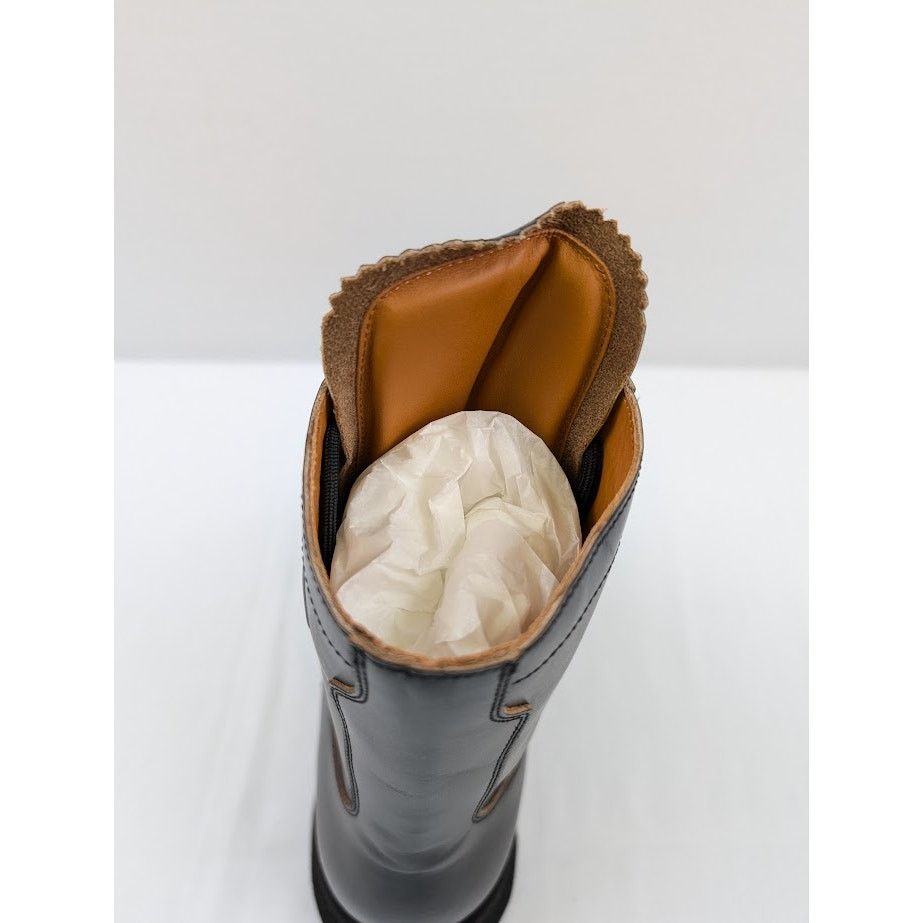 Off-White o1rshd1 Leather Sponge Combact Boots in Black Size US 12 / EU 45 - 12 Thumbnail