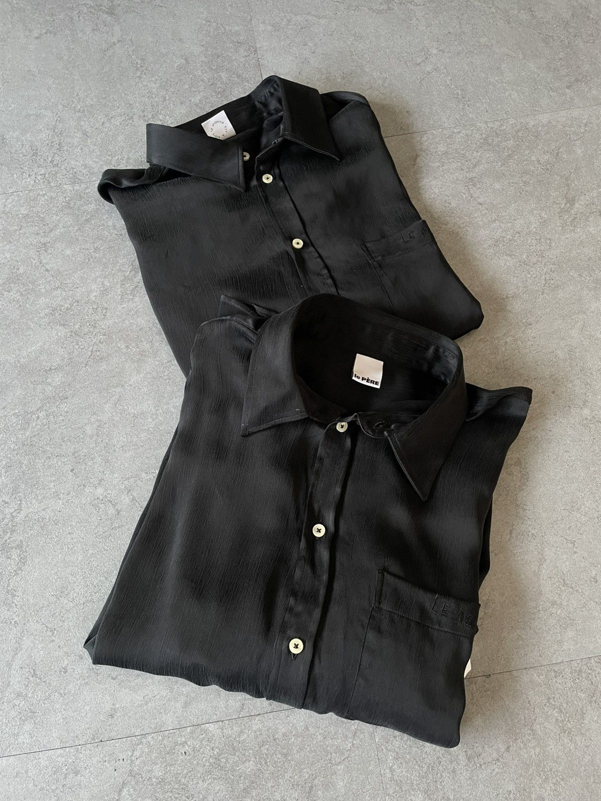 Le Pere LE PÉRE CUPRO DOUBLE SHORT SLEEVE SHIRT Size US L / EU 52-54 / 3 - 3 Thumbnail