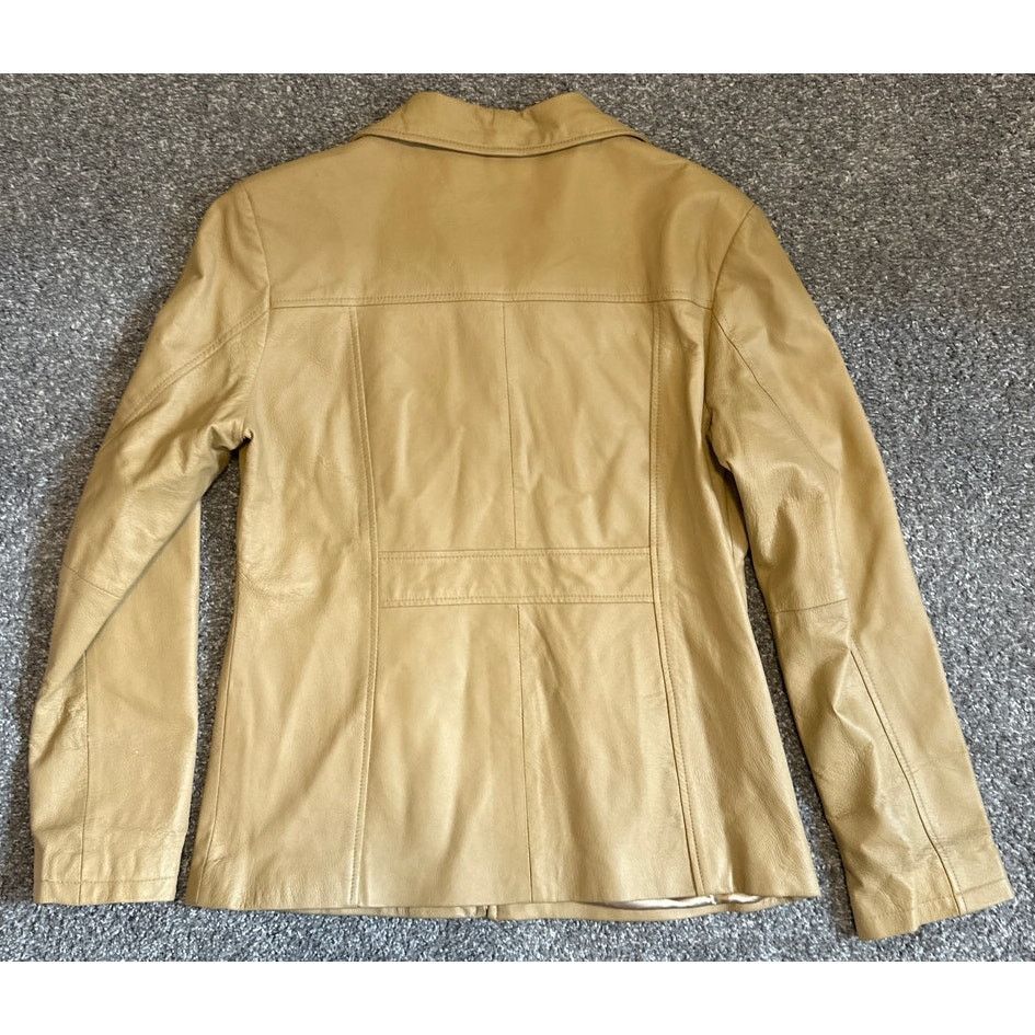 Oscar Piel OSCAR PIEL Perfect Leather Tan Beige Full Zip Jacket Sze XXL Size XXL / US 16-18 / IT 52-54 - 4 Thumbnail