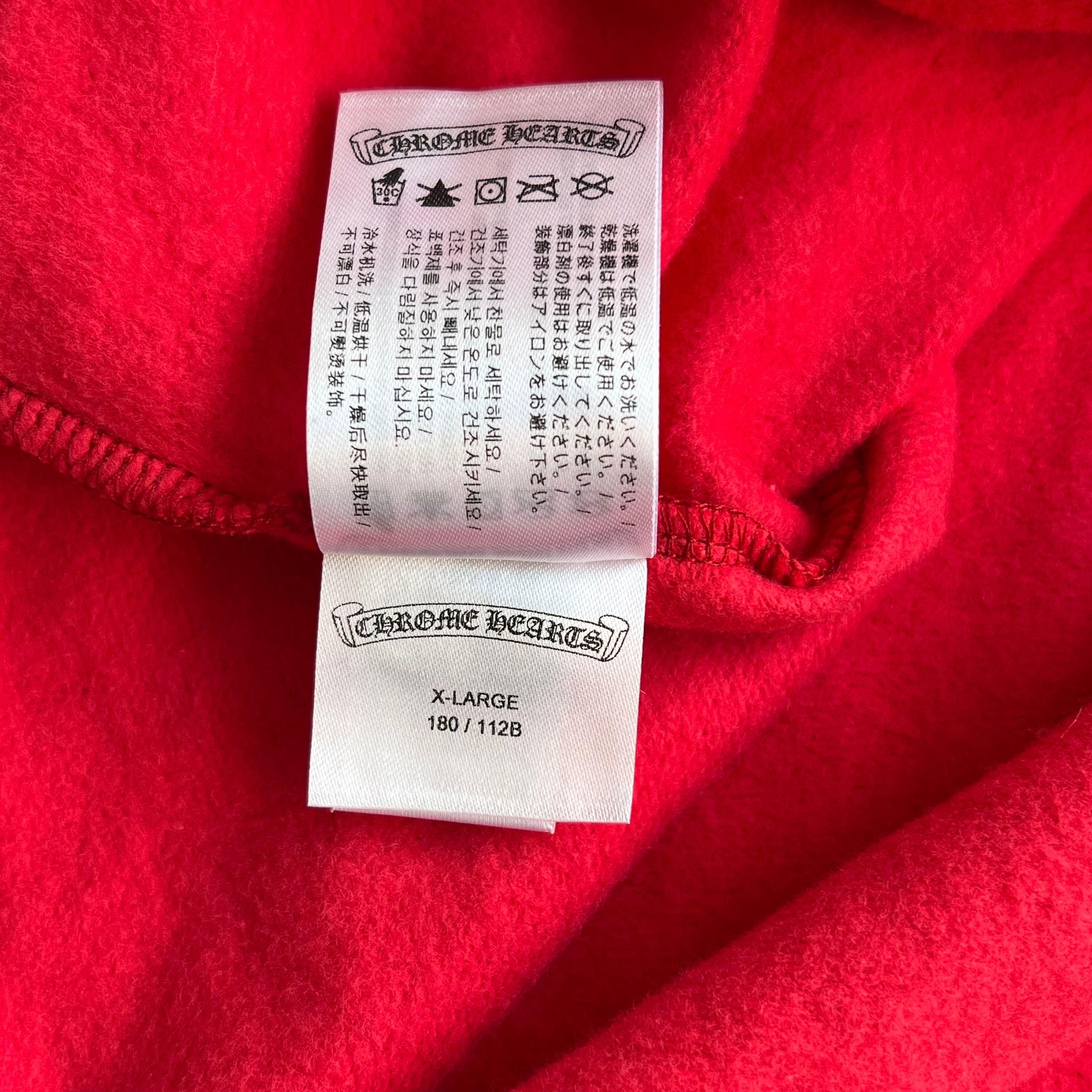 Chrome Hearts Chrome Hearts Scroll Hoodie Red Size US XL / EU 56 / 4 - 13 Thumbnail