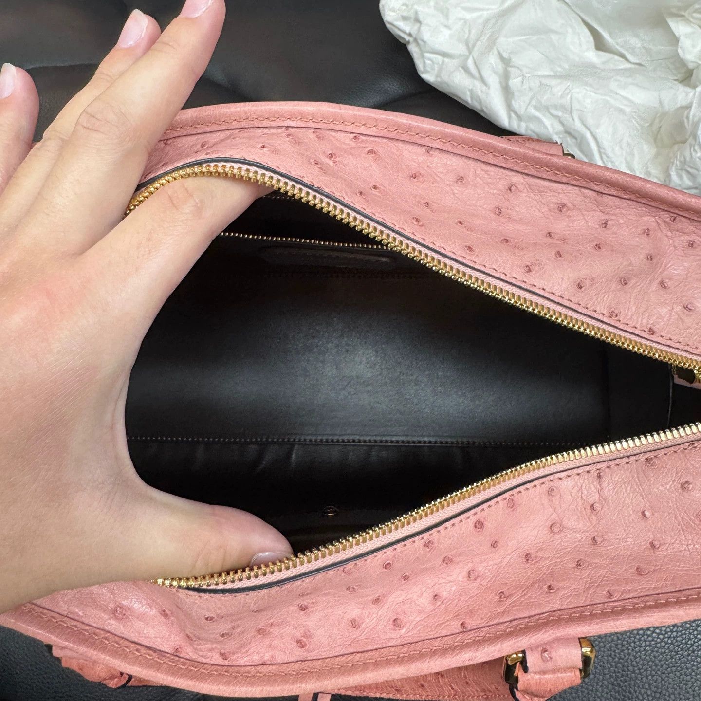 Loewe Loewe Ostrich Leather Tote 36x16x23cm New Size ONE SIZE - 6 Thumbnail