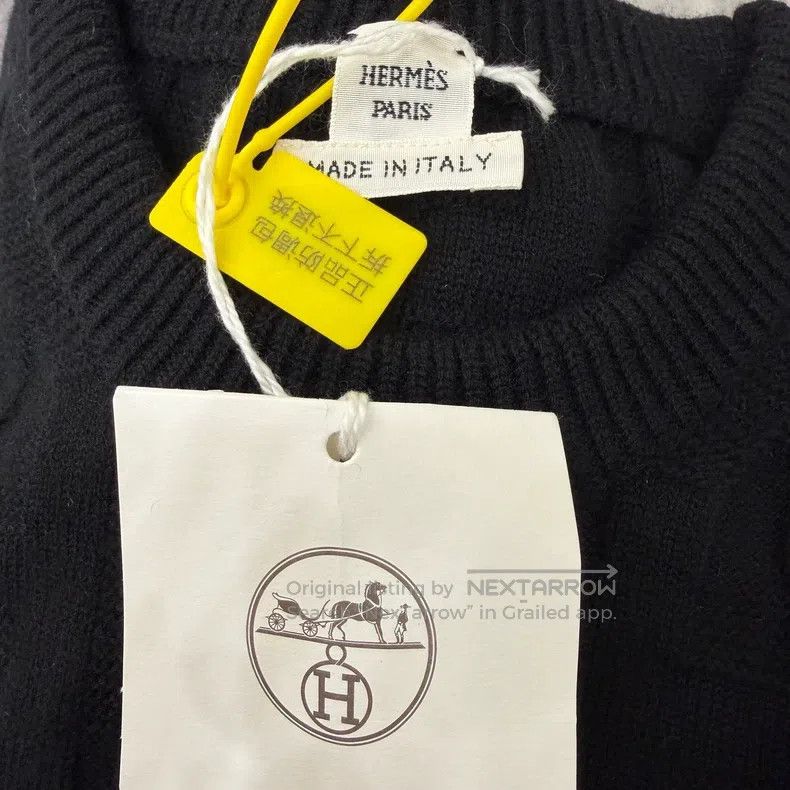 Hermes Hermes Black H Full Print Wool Knit Sweater Size M / US 6-8 / IT 42-44 - 5 Thumbnail