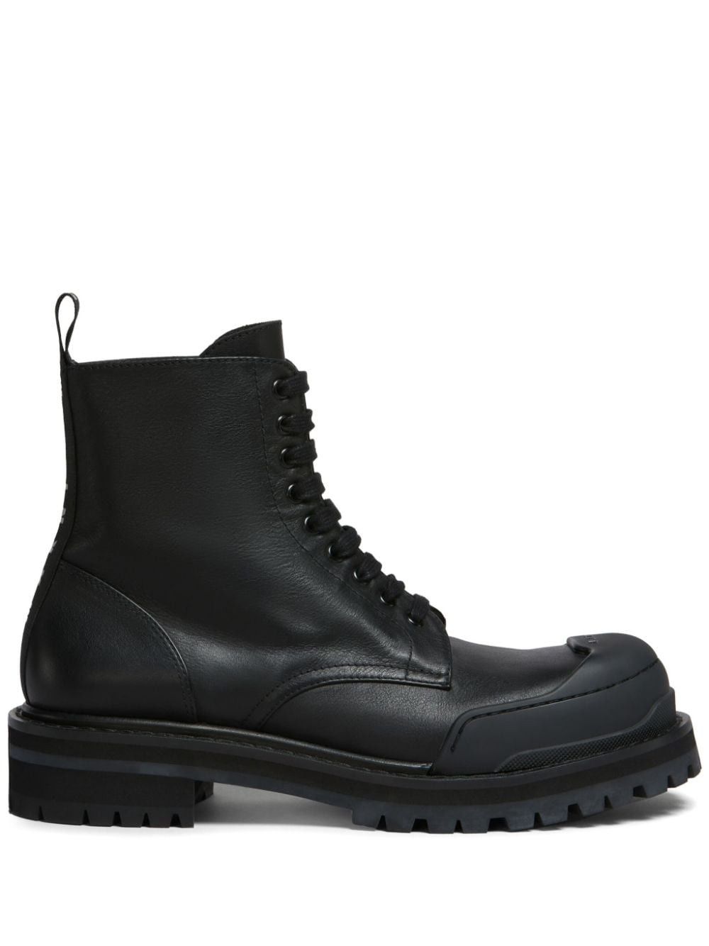 Marni o1f1d3z1025 Panelled Toe Combat Boots in Black Size US 9 / EU 42 - 1 Thumbnail