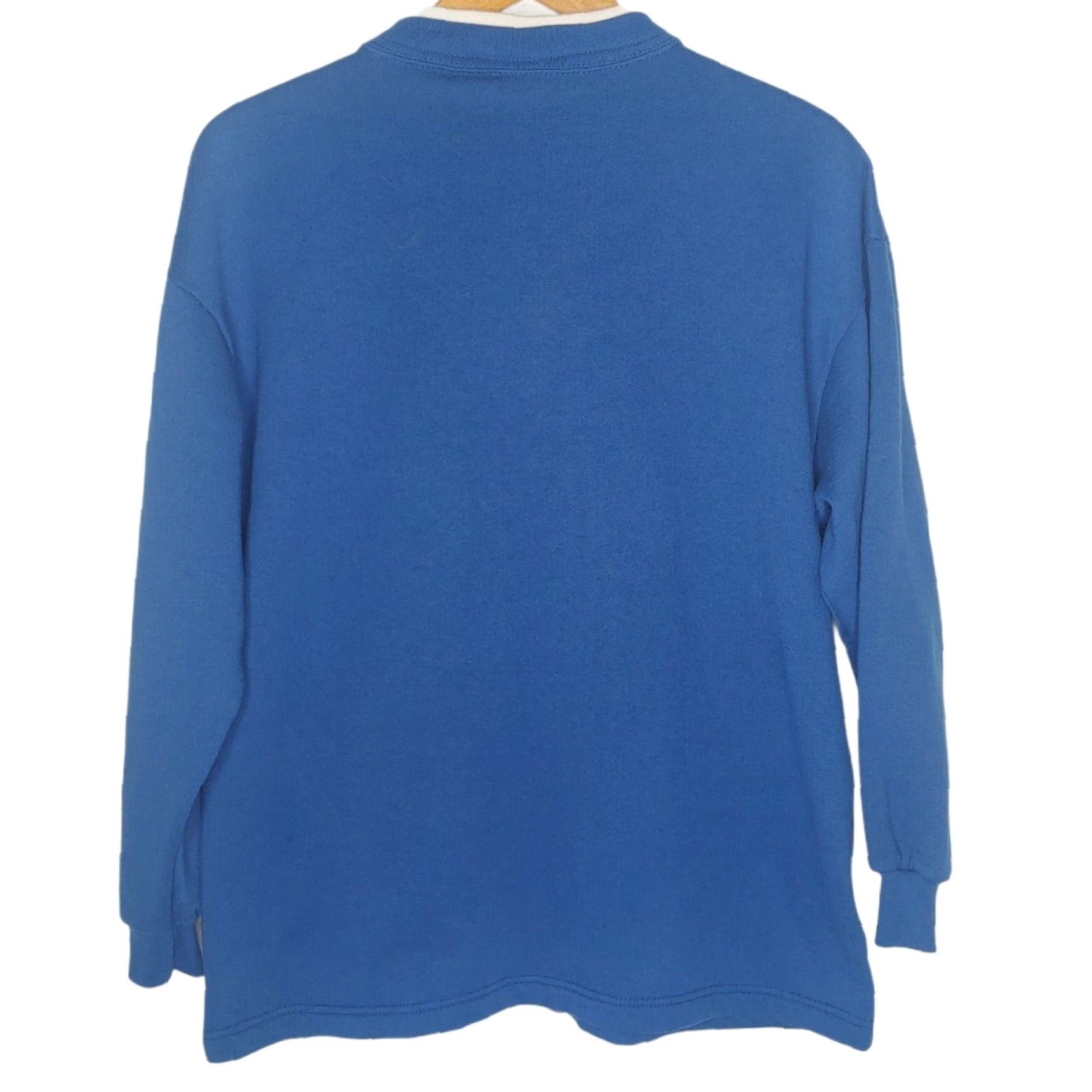 Vintage VINTAGE Morning Sun Cardigan Sweatshirt Large Blue Farm Nature Autumn Leaves Size L / US 10 / IT 46 - 3 Thumbnail