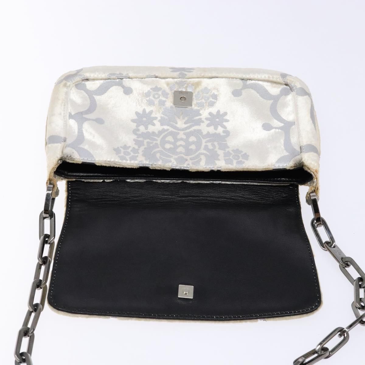 Gucci GUCCI Chain Shoulder Bag Velor White 007 2033 007 2033 Size ONE SIZE - 17 Thumbnail