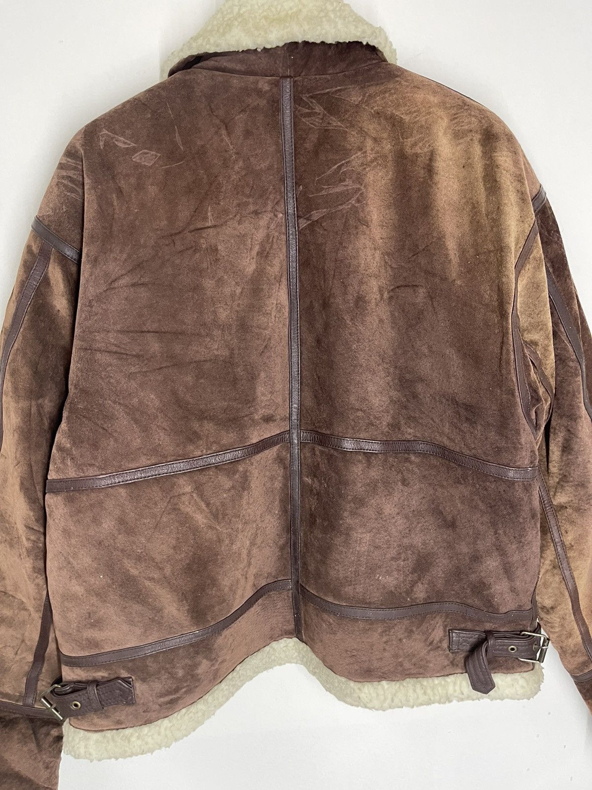 Genuine Leather AUTUMN WINTER VINTAGE SUEDE B3 LEATHER SHERPA INSIDE Size US M / EU 48-50 / 2 - 5 Thumbnail