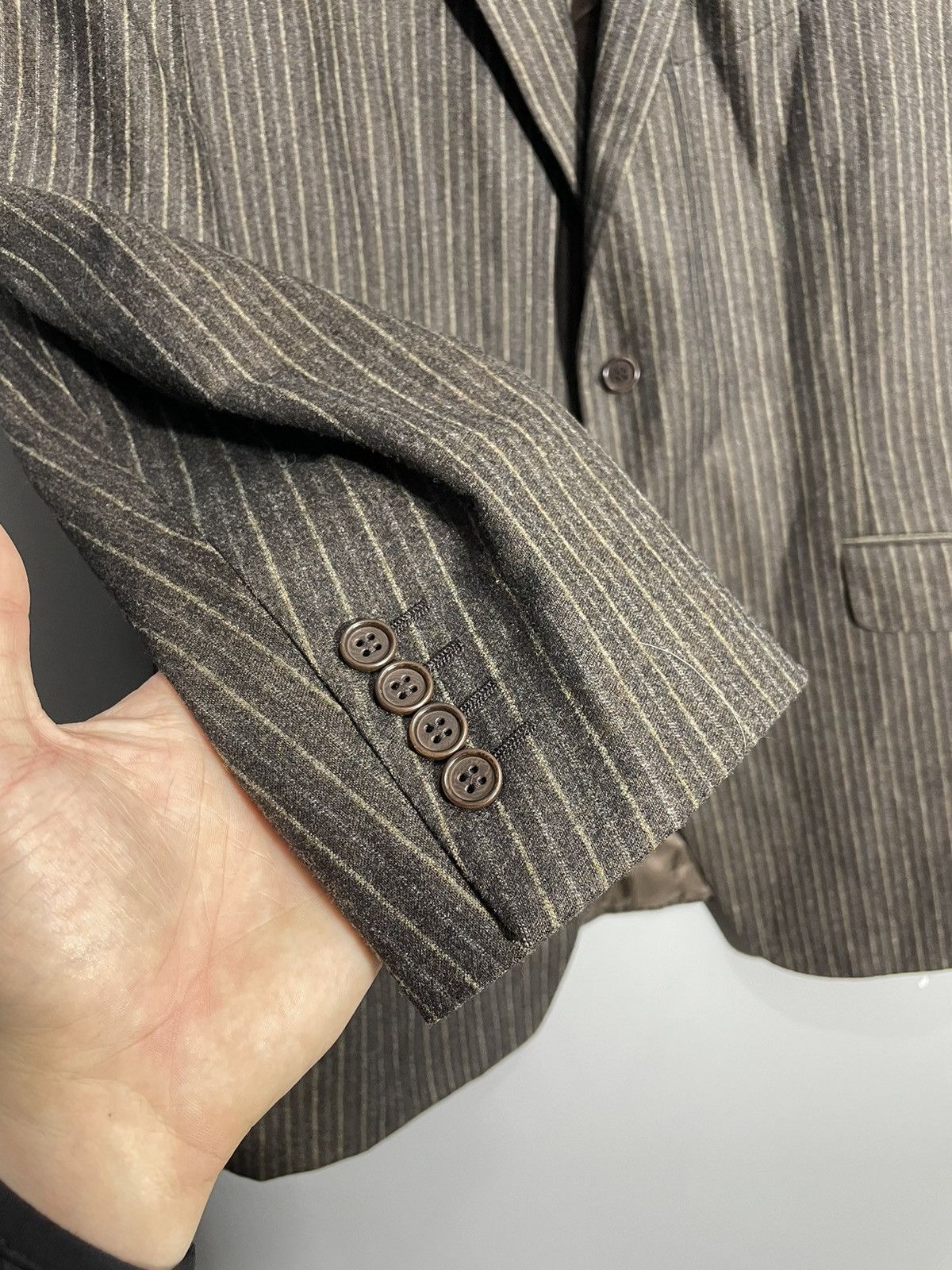 Canali Canali brown striped wool blazer size 56R Size 54R - 4 Thumbnail