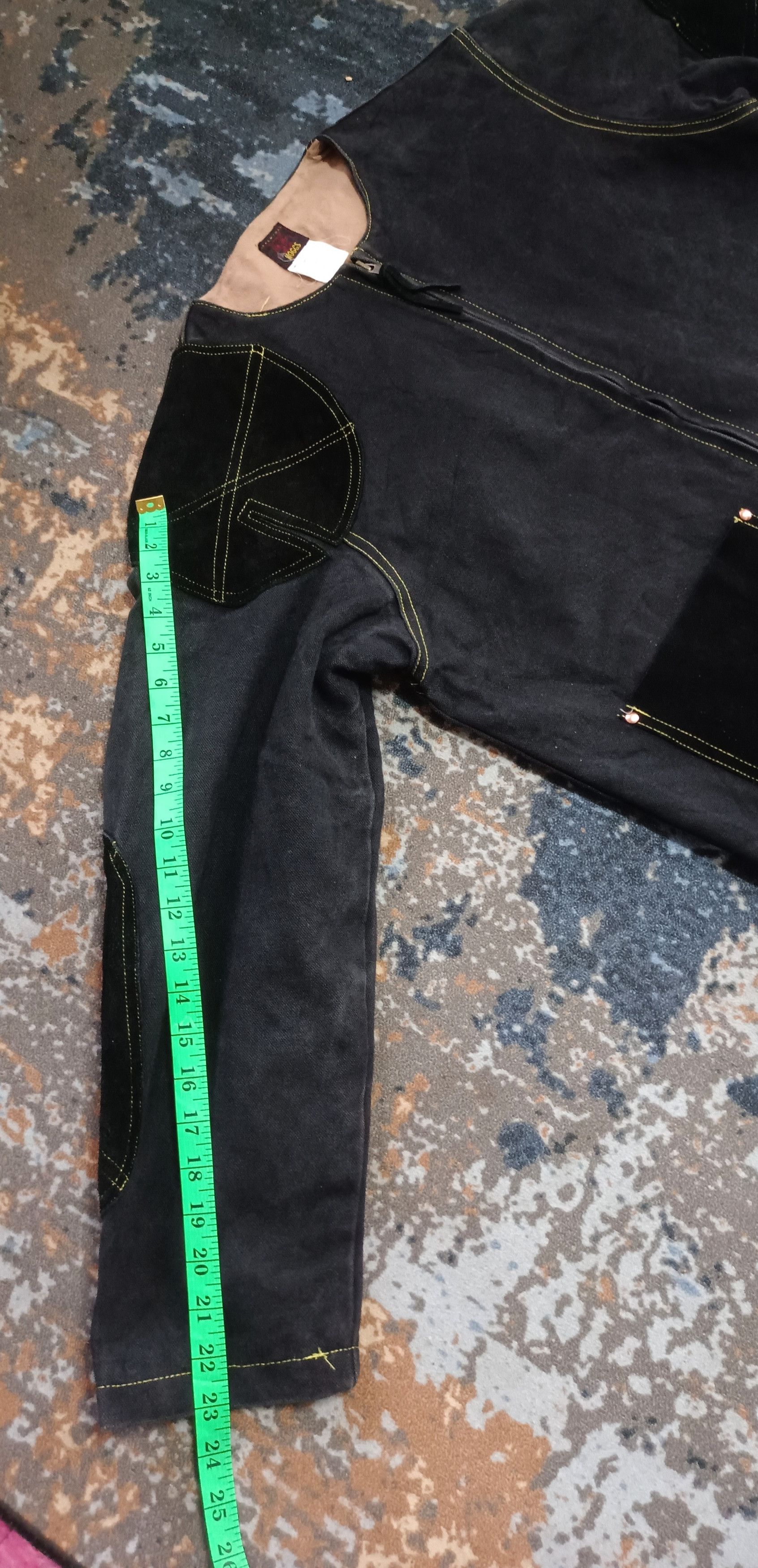 Nepenthes Nepenthes Woggs Denim Jacket With Leather Pacthwork Size US L / EU 52-54 / 3 - 11 Thumbnail