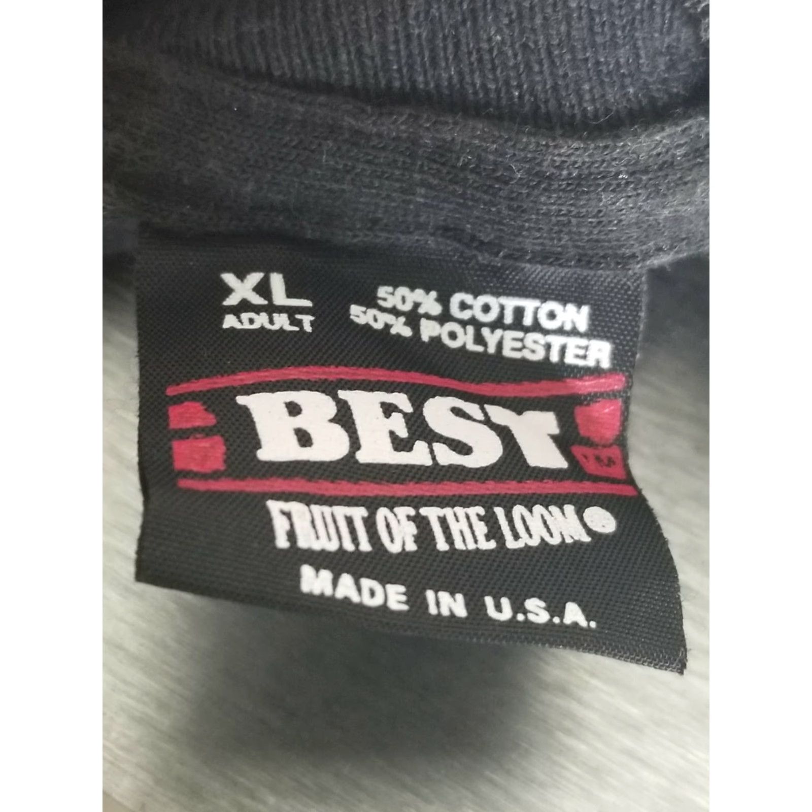 Fruit Of The Loom VINTAGE Fruit of the Loom Men's XL T-Shirt Religious Jesus The Answer Cotton Made in USA Black Graphic 80s Size US XL / EU 56 / 4 - 4 Thumbnail