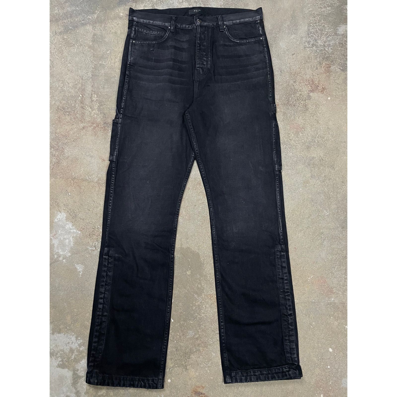 Amiri Amiri Cargo Flare Black 33 Used Size US 33 - 1 Thumbnail