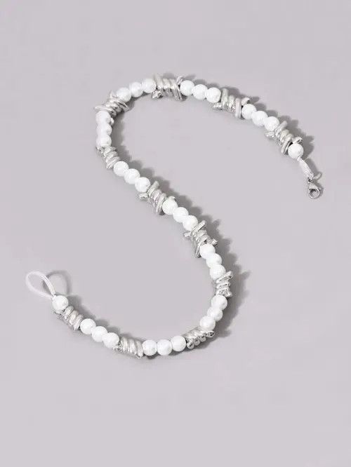 Jewelry × Vintage Retro Punk Necklace Pearl Choker Size ONE SIZE - 3 Thumbnail