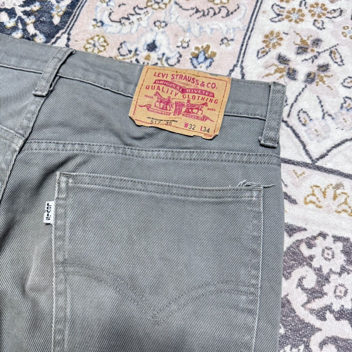 Levi's Vintage Levis 517 Grey Flare Jeans Hedi slimane Size US 32 / EU 48 - 8 Thumbnail