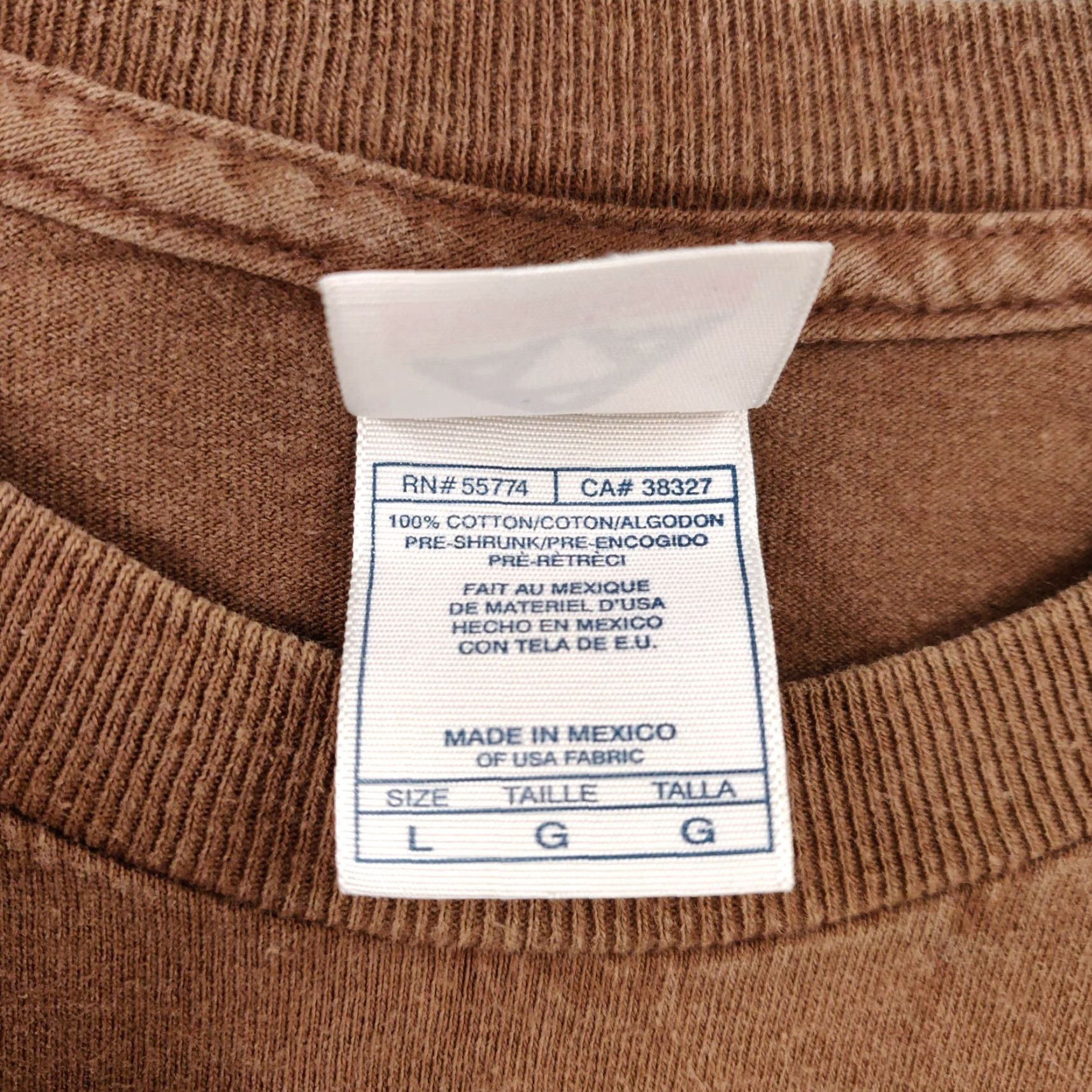 AAA AAA T Shirt Mens L Brown Cotton Crew Neck Short Sleeve Regular Size US L / EU 52-54 / 3 - 4 Thumbnail
