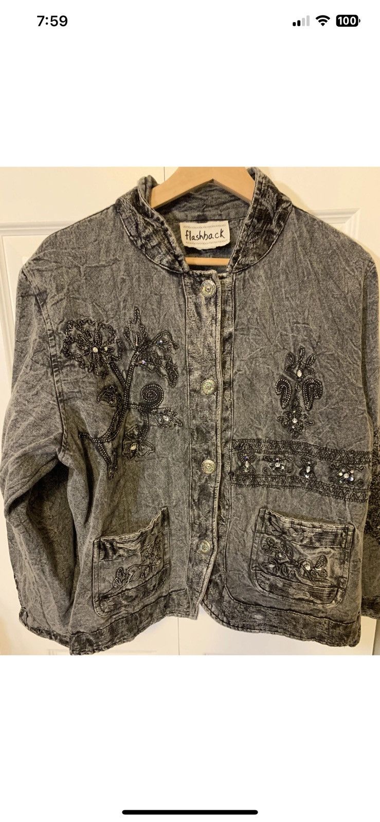 Other Vintage Flashback womens sz XL gray black jacket Size XL / US 12-14 / IT 48-50 - 1 Thumbnail