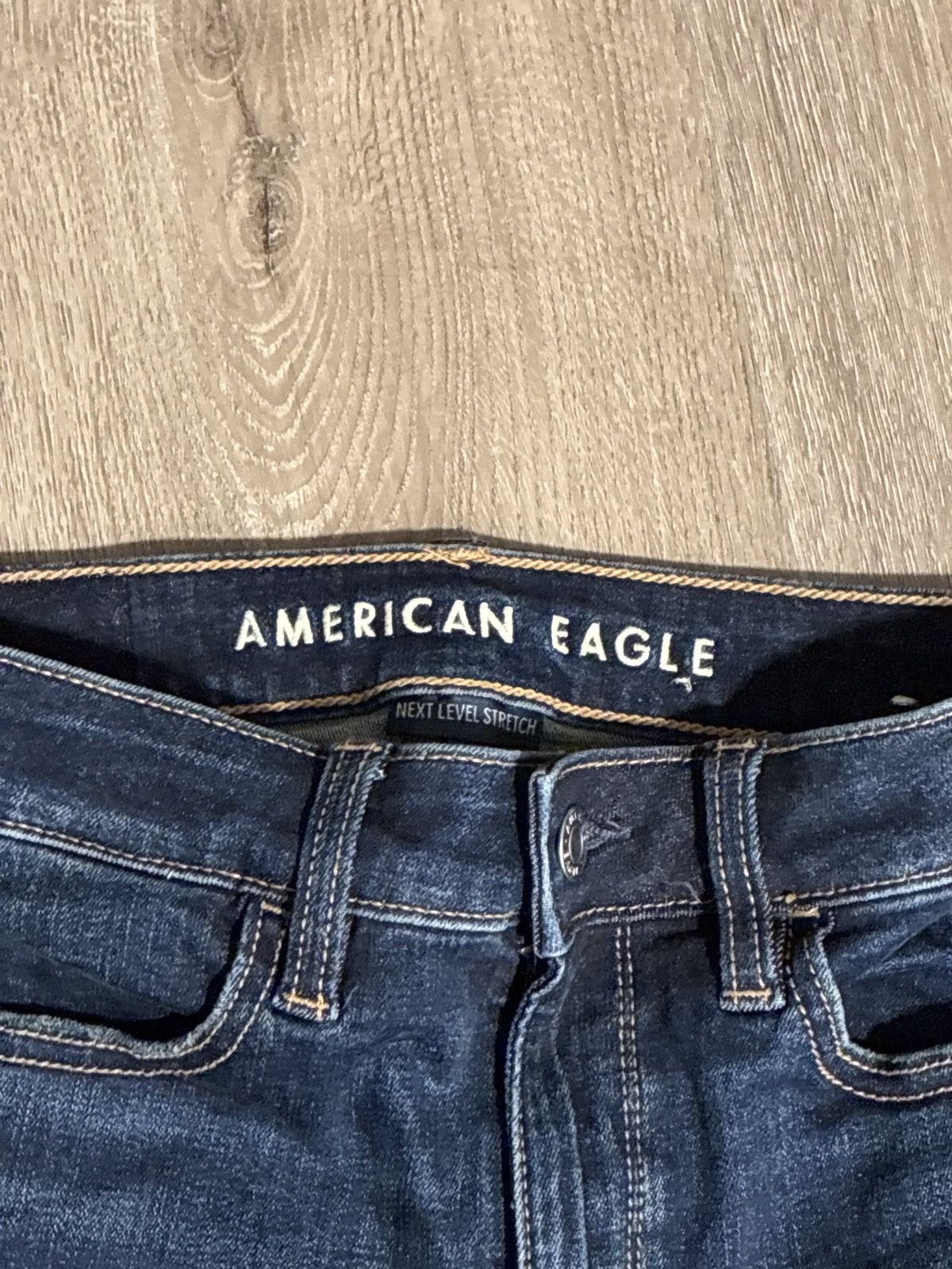 American Eagle Outfitters Women's American Eagle Super Highrise Jegging Dark Blu Denim Size 24" / US 00 / IT 34 - 3 Thumbnail