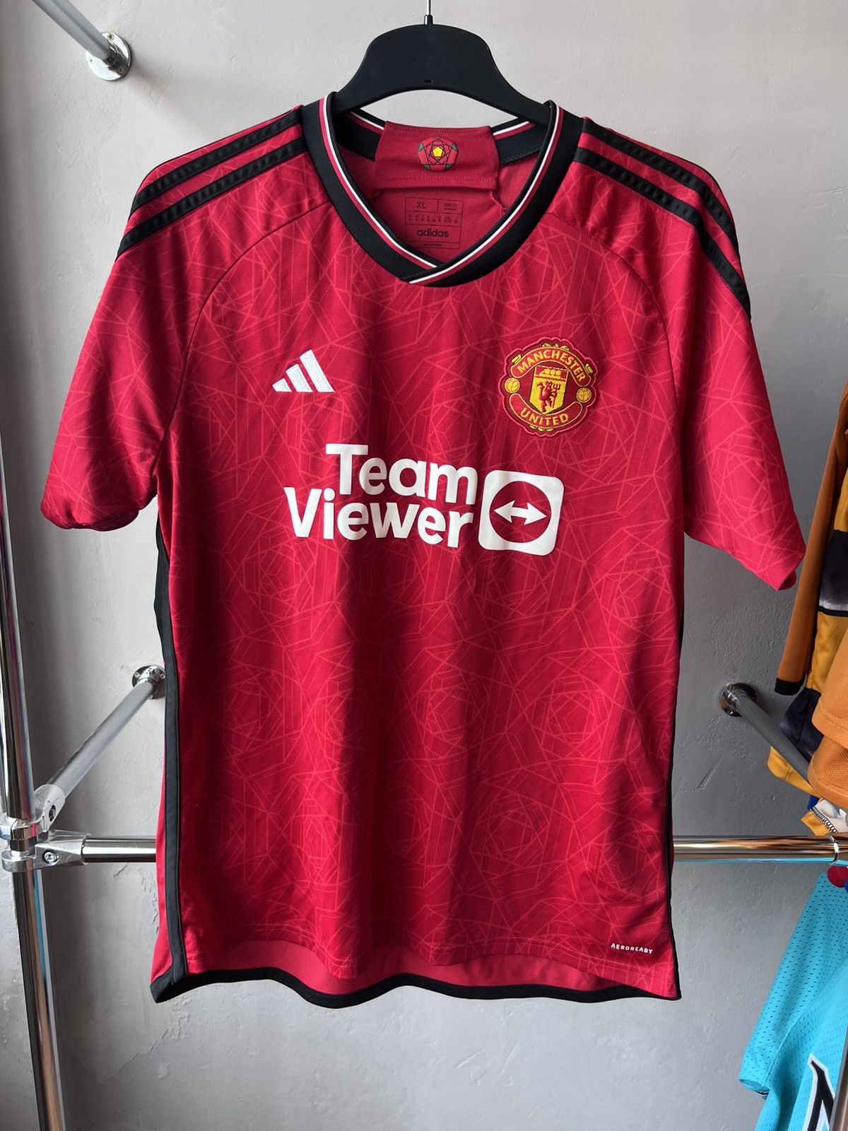 Adidas 2023/24 Adidas Manchester United Home Soccer Jersey Men’s XL Size US XL / EU 56 / 4 - 9 Thumbnail