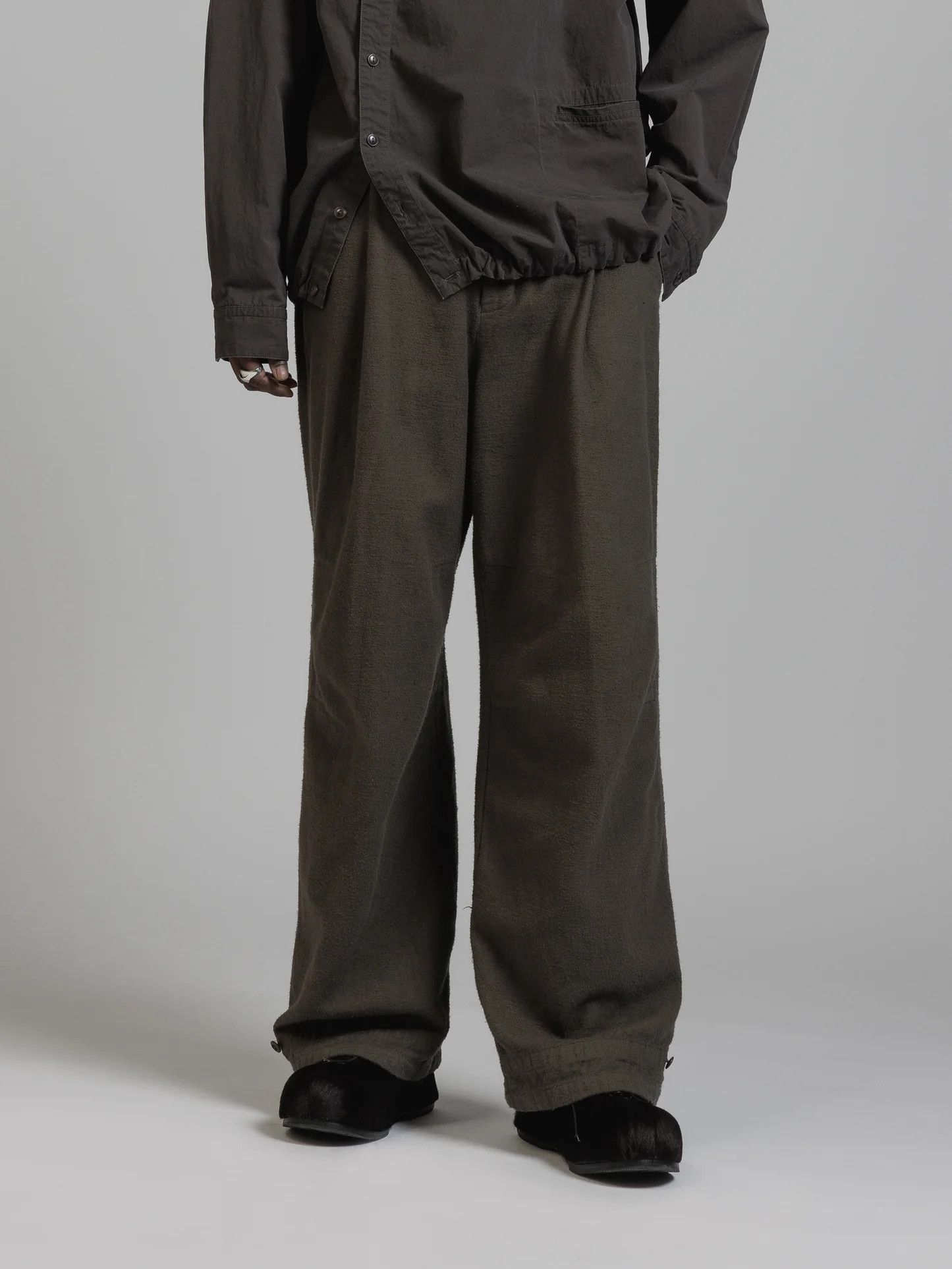 The Viridi-anne BRUSHED TWILL WIDE TROUSERS Size US 30 / EU 46 - 7 Thumbnail