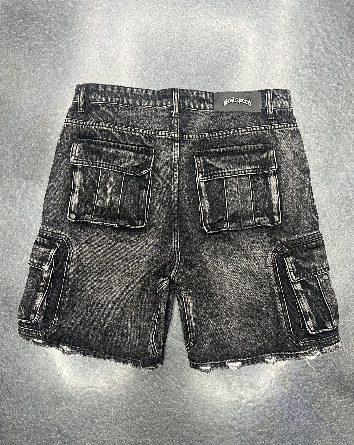 Godspeed Godspeed Octagon Cargo Denim Shorts Size US 34 / EU 50 - 8 Thumbnail