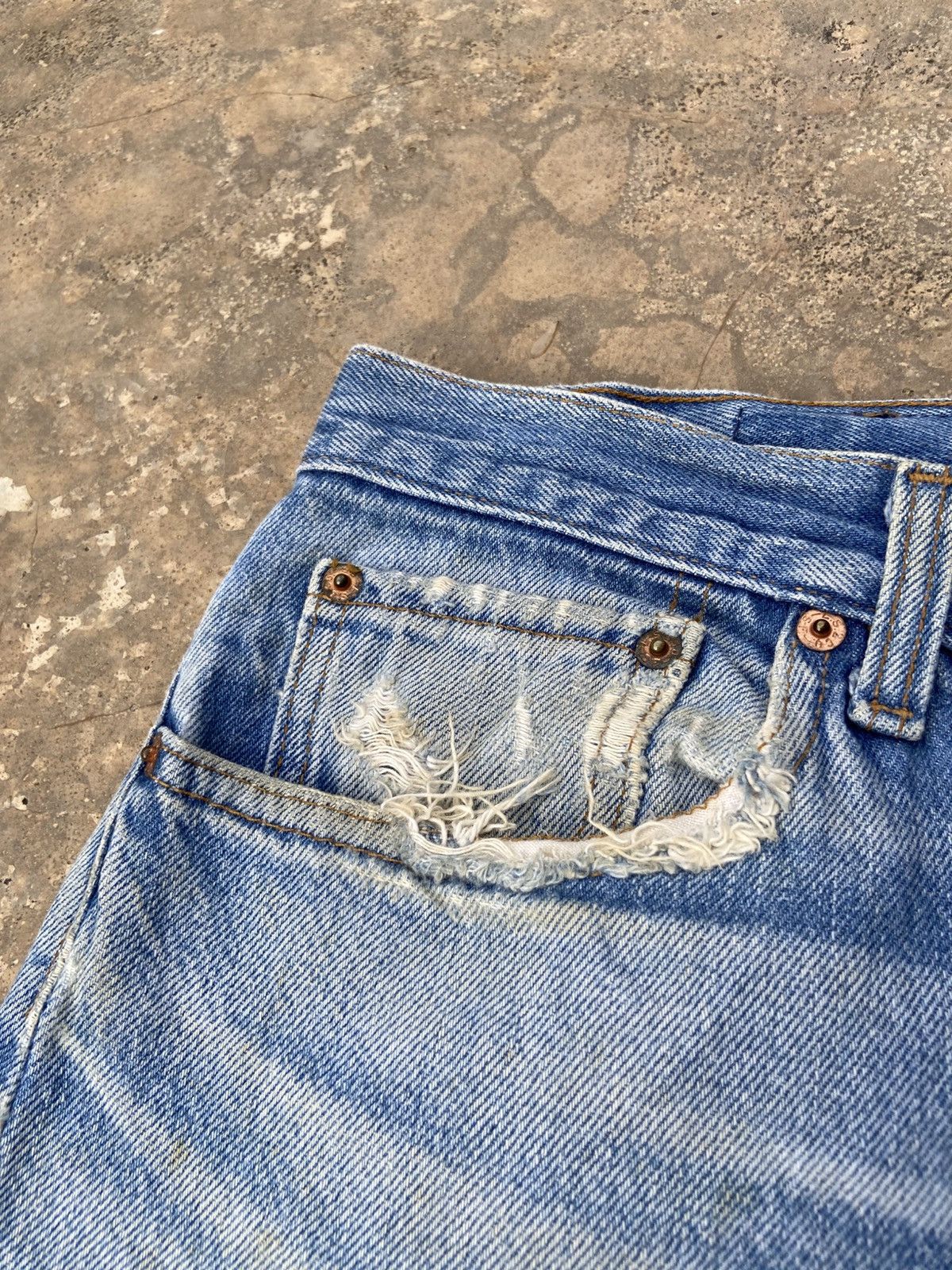 Levi's Vintage Levis 501 Distressed Pant Size US 35 - 6 Thumbnail