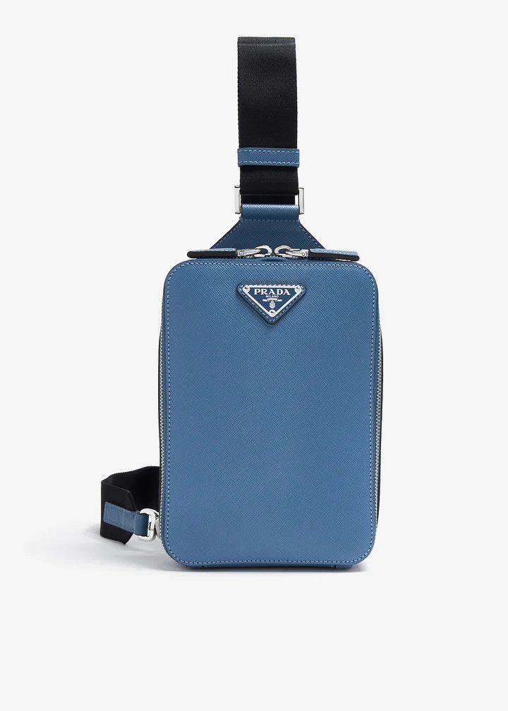 Prada o1bcso1str1025 Size: OS / Brique Saffiano Leather Bag Blue Size ONE SIZE - 2 Thumbnail