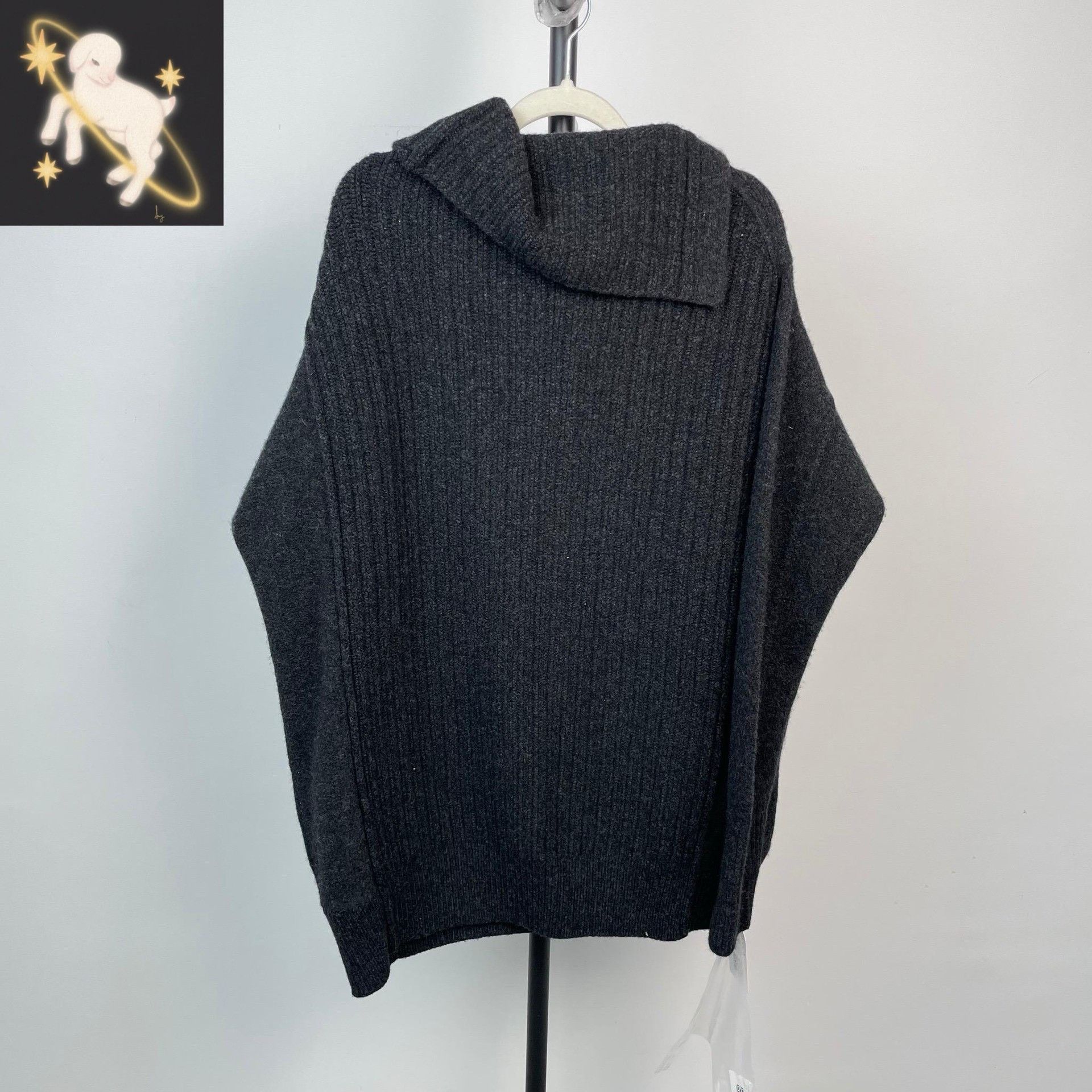 Hermes Hermes Dark Gray High-Neck Knit Sweater Size XXS / US 00 / IT 34 - 1 Thumbnail