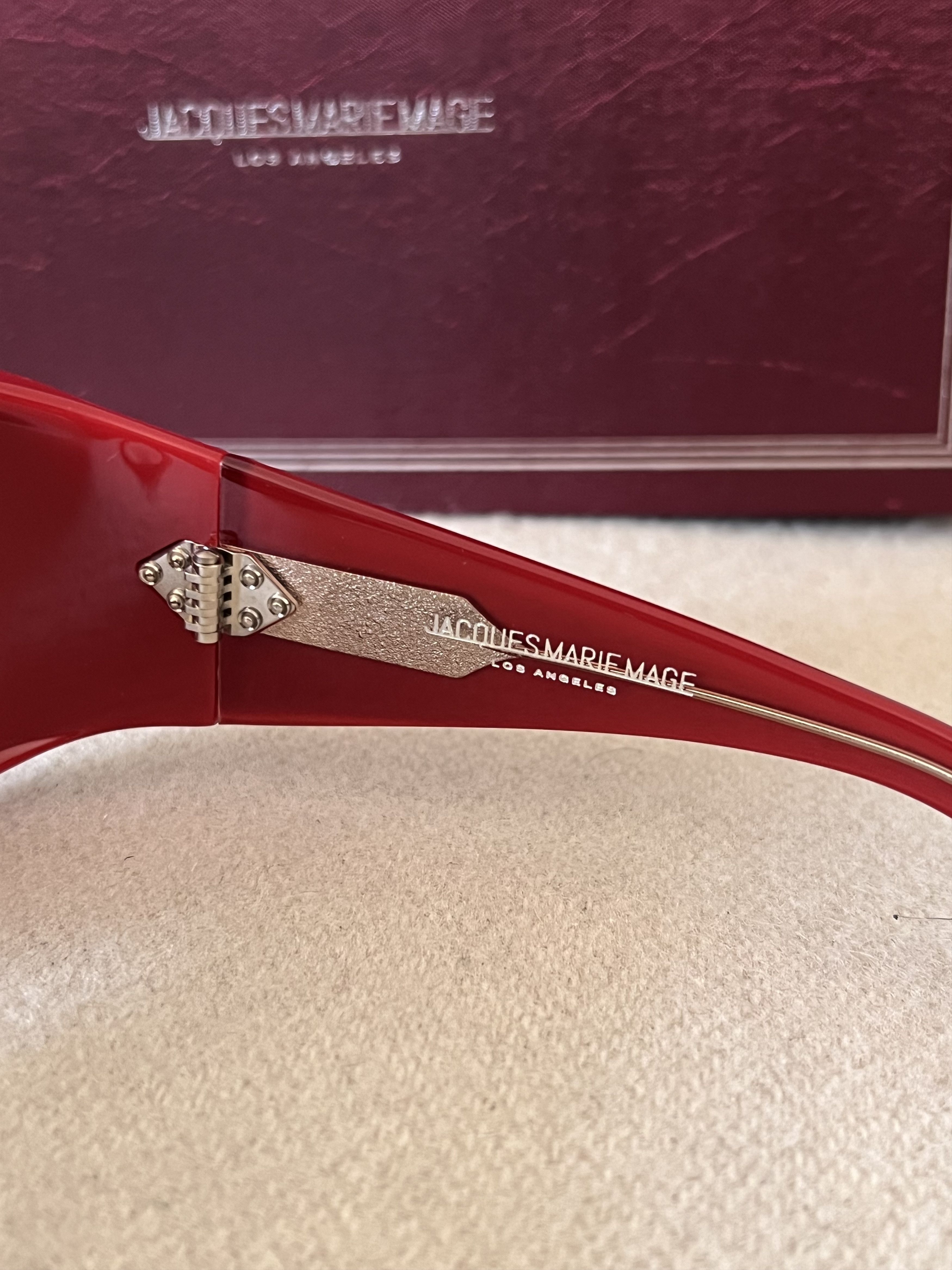 Jacques Marie Mage Jacques Marie Mage Benson Sunglasses in Vermillion Red Size ONE SIZE - 6 Thumbnail