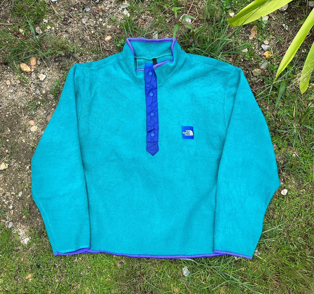 The north face snap button fleece sweatshirt