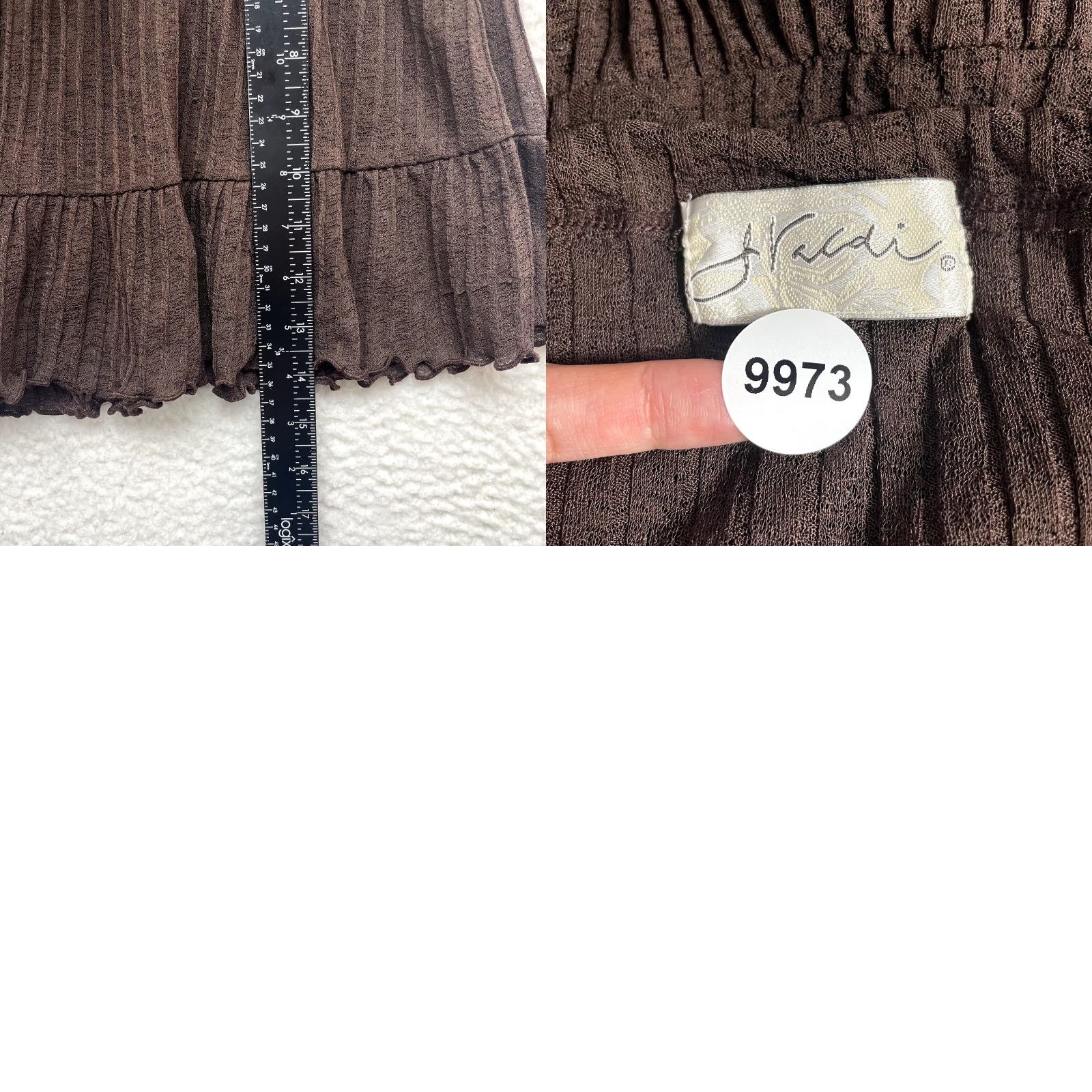 Vintage VINTAGE Y2K Mini Skirt Brown Pleated Coquette Boho Fairy Whimsigoth L Womens Size 36" / US 14 / IT 50 - 8 Thumbnail