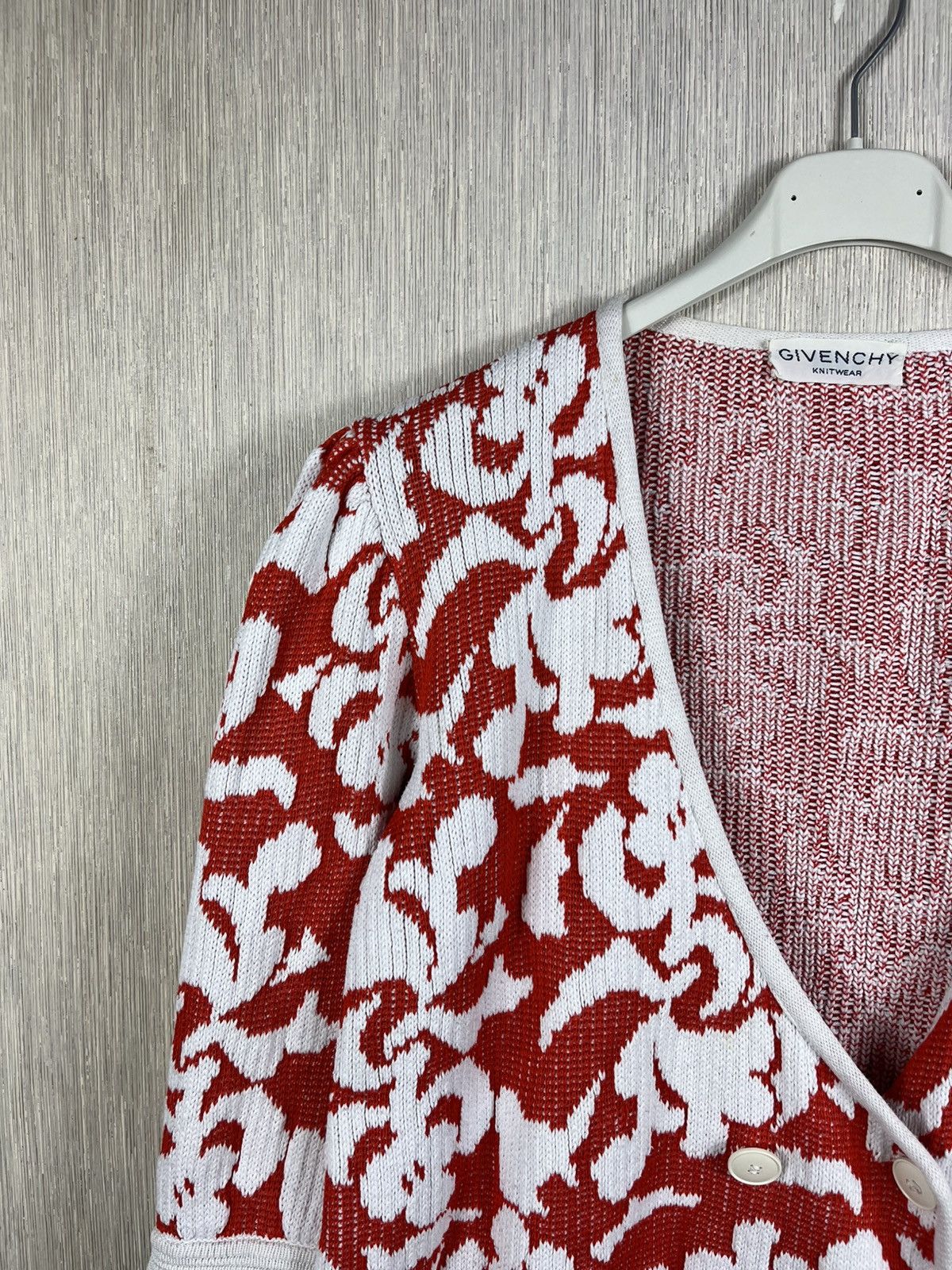 Givenchy Vintage Givenchy knitwear double-breasted floral cardigan Size M / US 6-8 / IT 42-44 - 4 Thumbnail