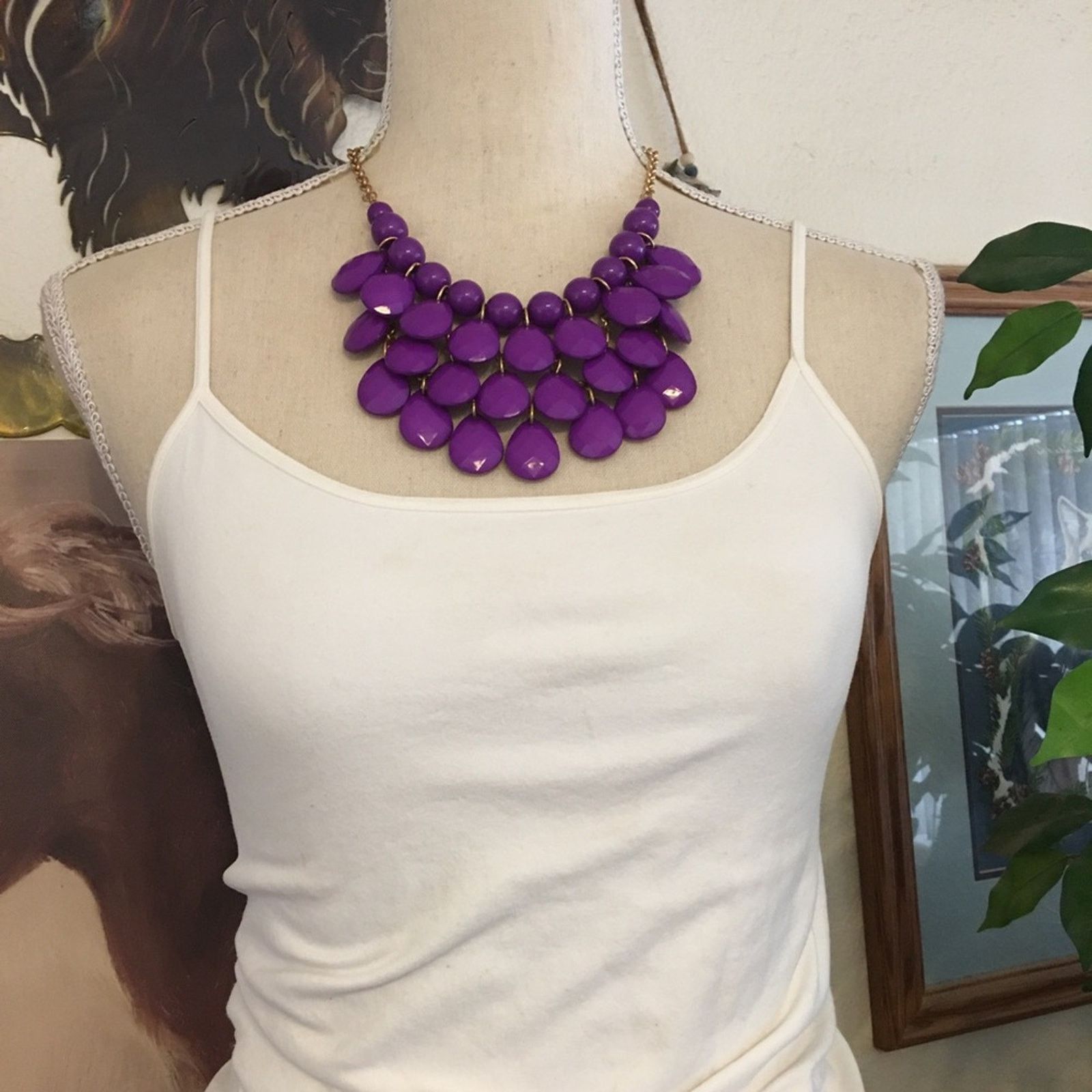 Jewelry Bright purple multi layer beaded necklace Size ONE SIZE - 2 Thumbnail