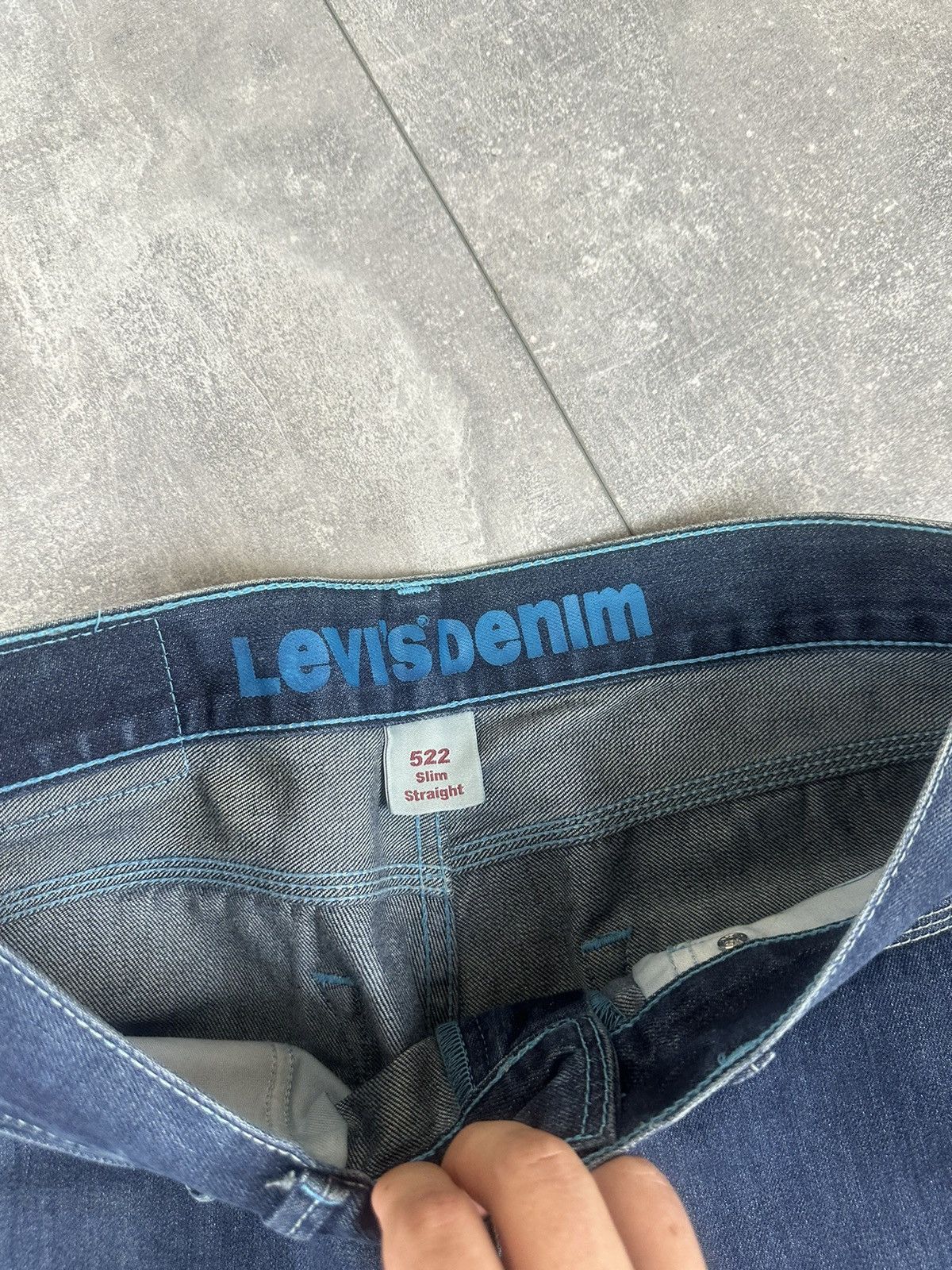 Levi's Levis 522 Mens Blue Tab Logo Denim Jeans Pants Size US 34 / EU 50 - 12 Thumbnail