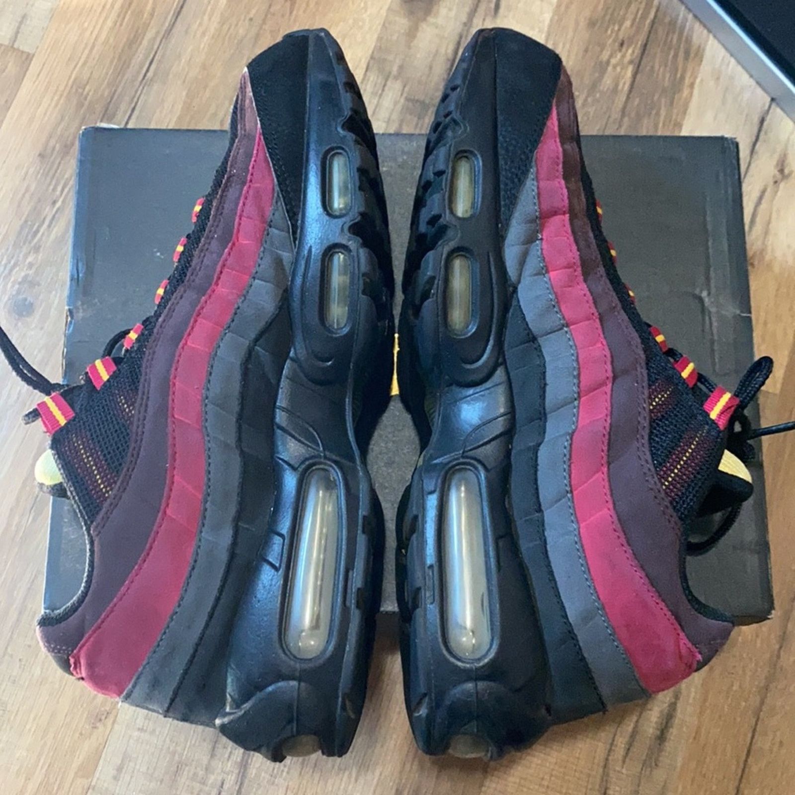 Nike 2014 Nike air max 95 Black Tuscan Rust Laser Orange Size US 9.5 / EU 42-43 - 8 Thumbnail